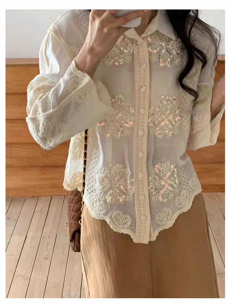 Aza Luxe Crochet Shirt - Image 4