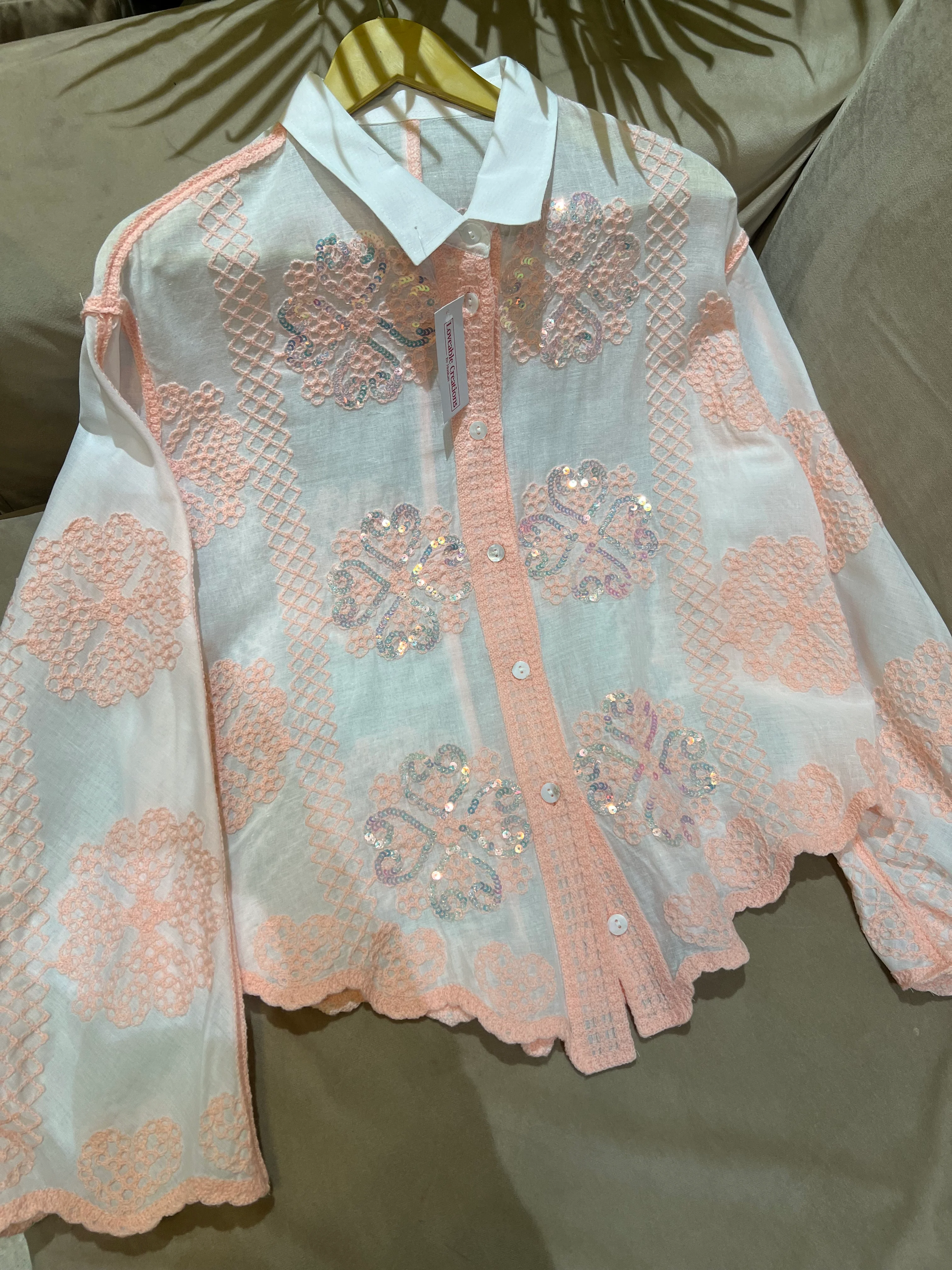 Aza Luxe Crochet Shirt - Image 8