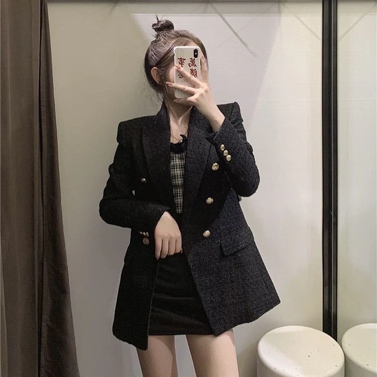 Black Tweed Blazer - Image 6