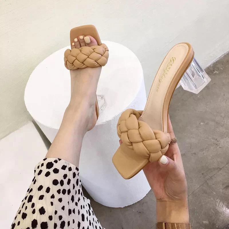 Braided Cushion Transparent Heels - Image 2
