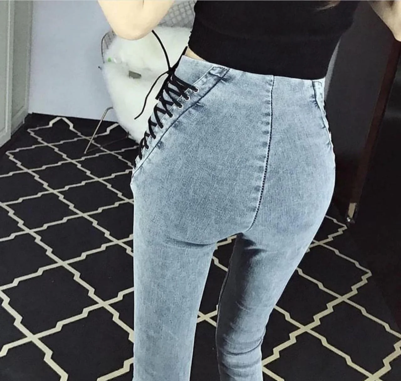 Buckle Up Denim Pants - Image 4