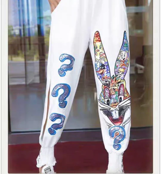 Bunny Embellished Track Pants - Image 6