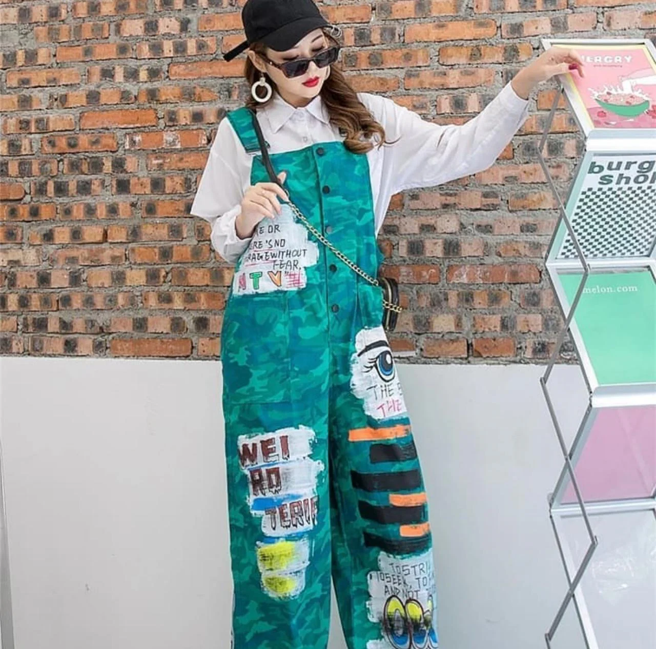Camouflage Safari Style Overall Jumpsuit - Image 2