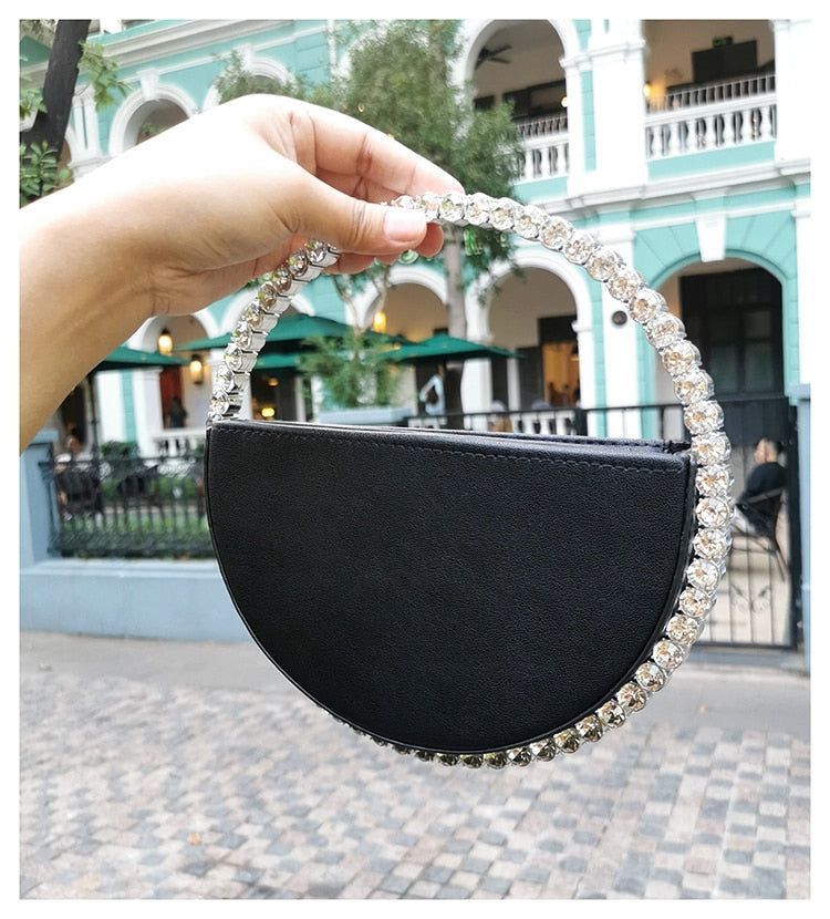 Christina rhinestone round clutch - Image 2