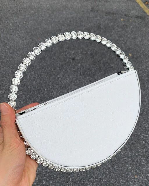 Christina rhinestone round clutch - Image 7