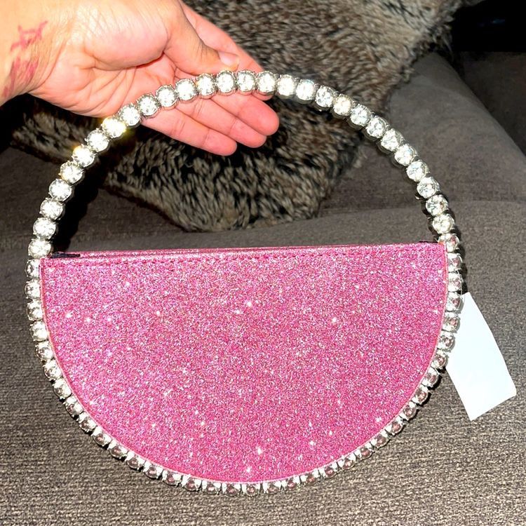 Christina rhinestone round clutch - Image 8