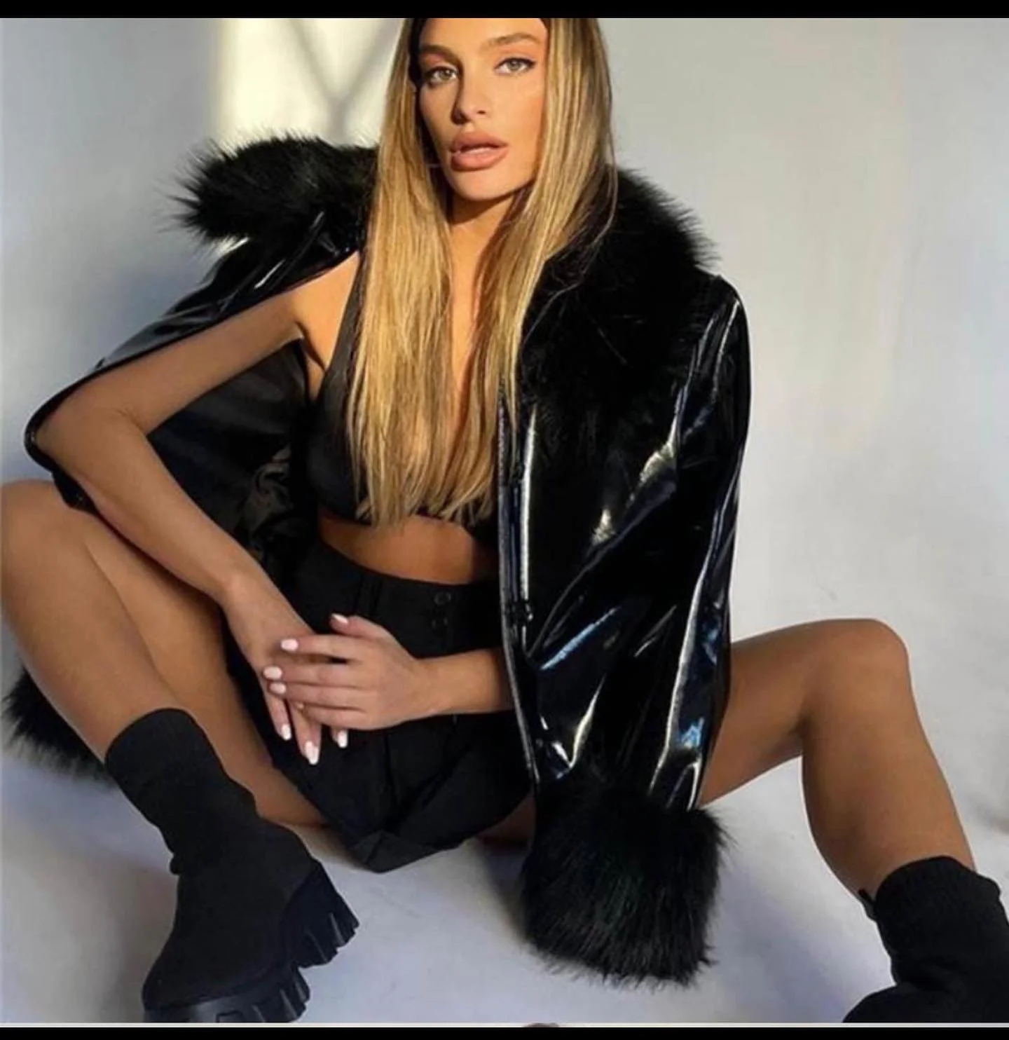 Chyla Leather Fur Jacket - Image 7