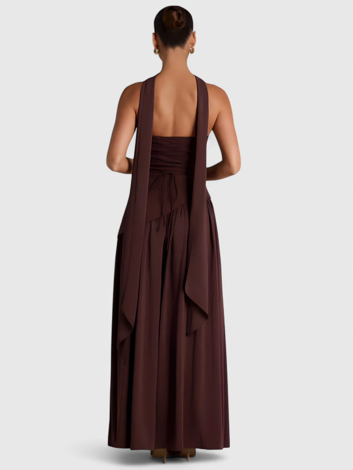 Cocoa Luxe Slit Dress - Image 11