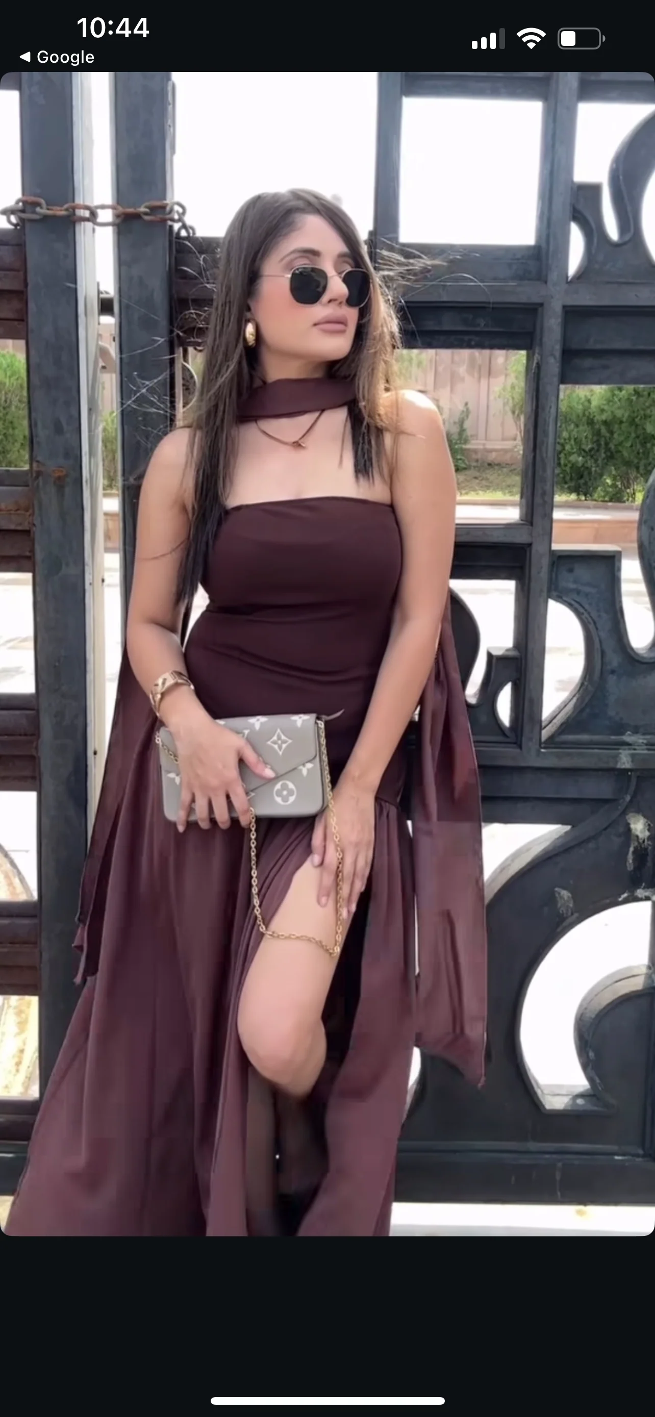 Cocoa Luxe Slit Dress - Image 4