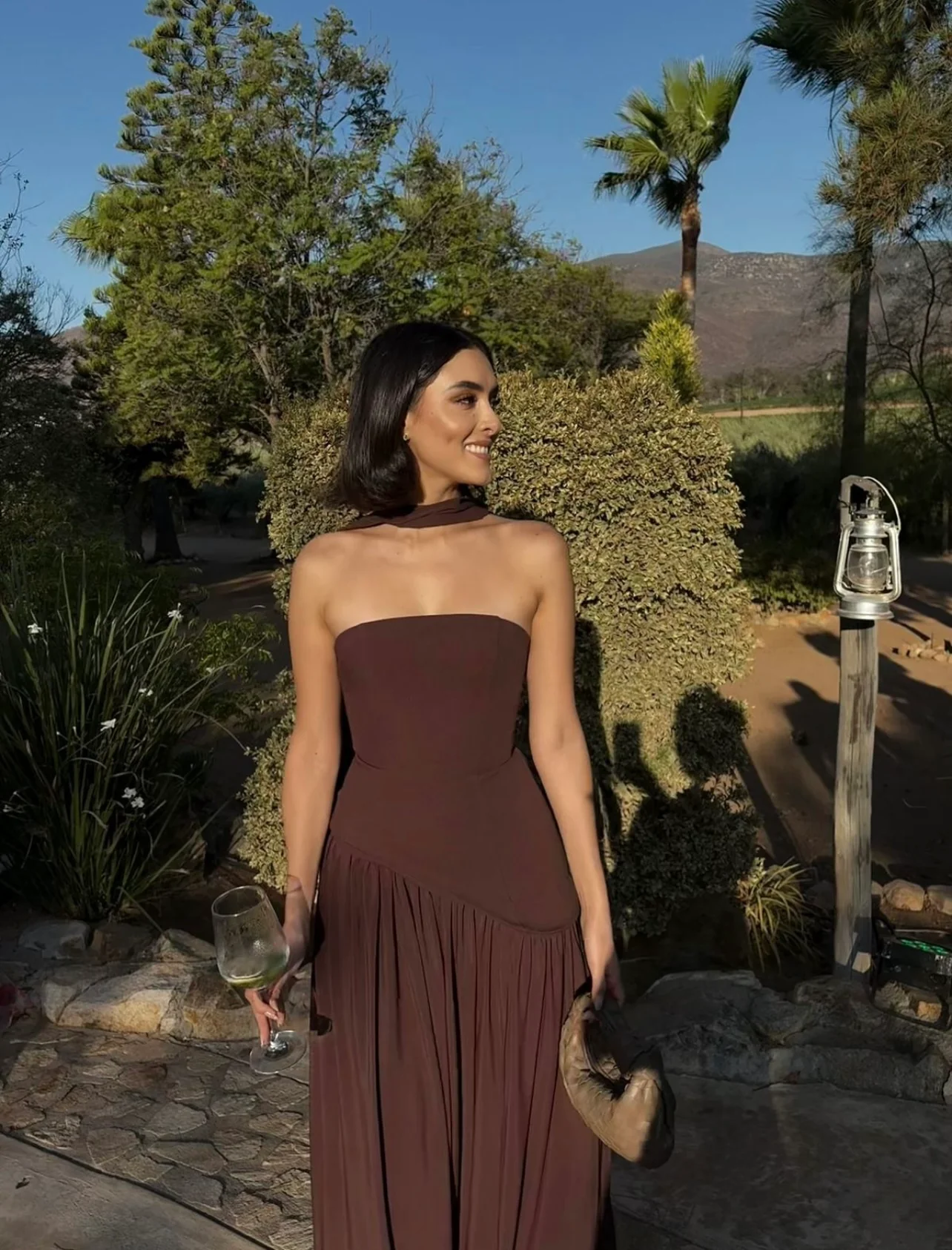 Cocoa Luxe Slit Dress - Image 5