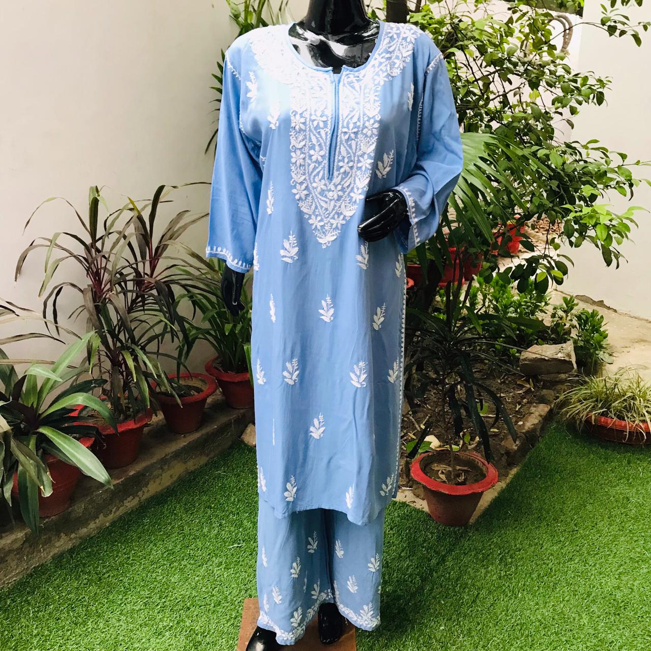 Cotton kurti plazzo sets - Image 10