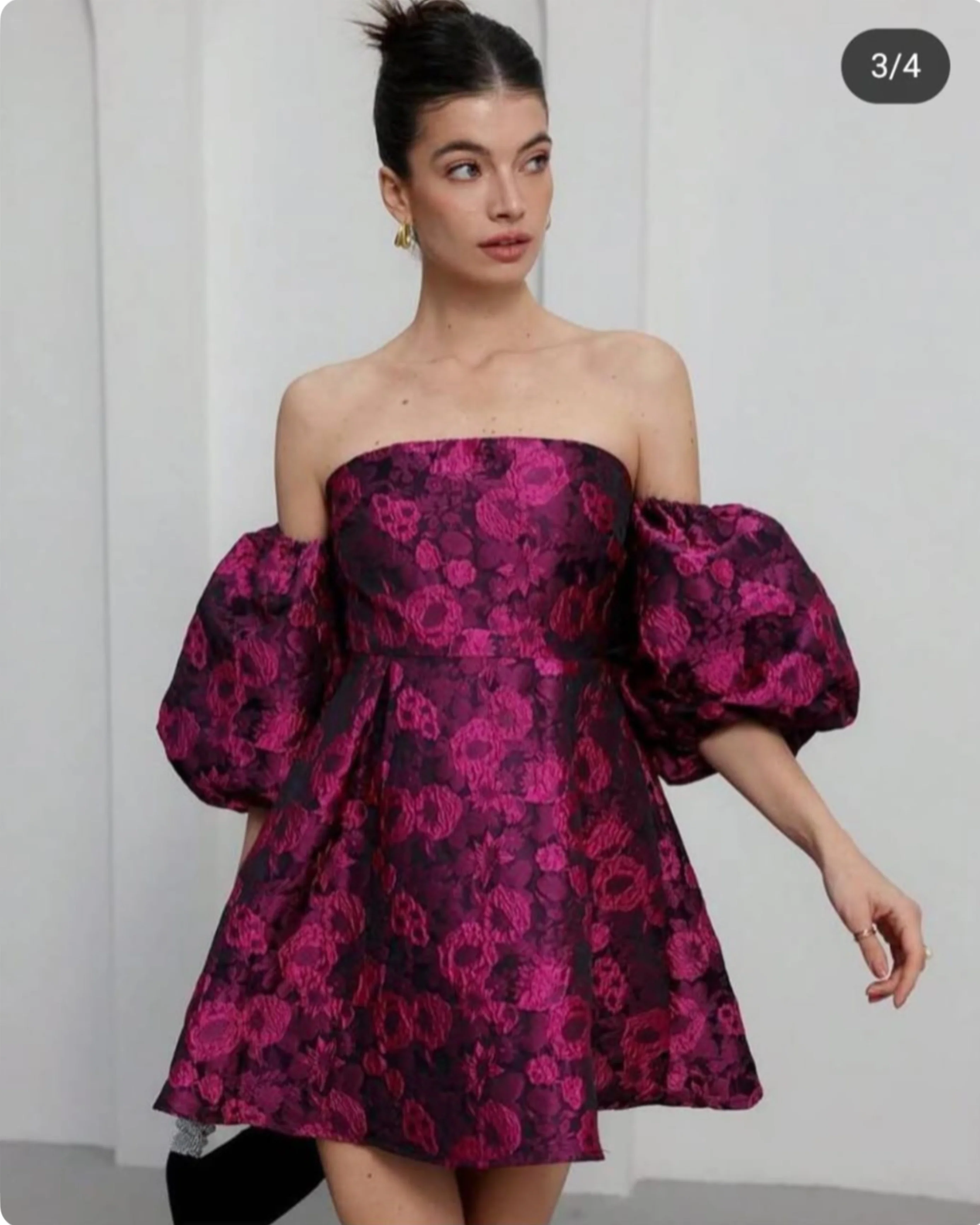 Crimson Bloom Luxe Dress