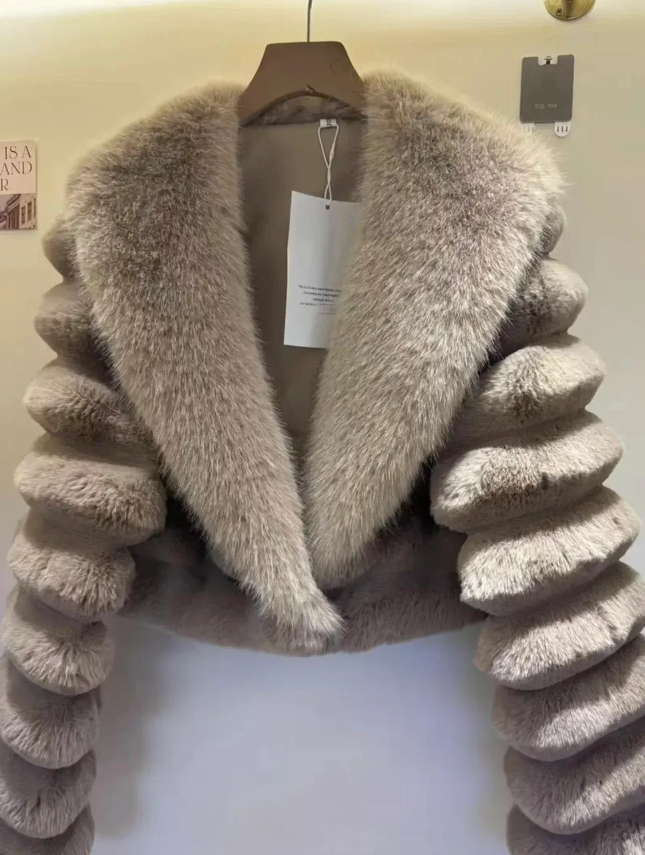 Crystal Luxe Puff Fur Jacket - Image 2