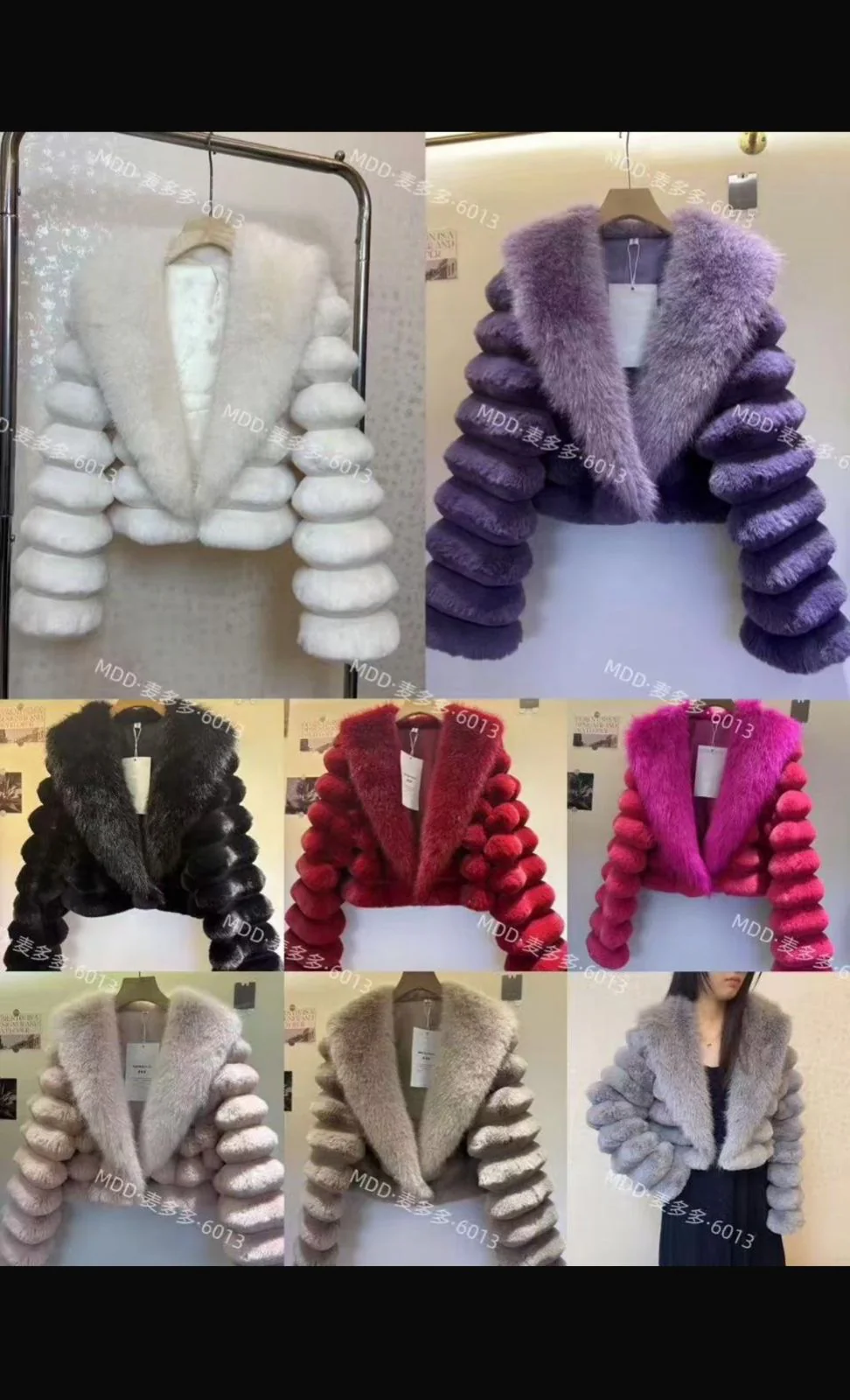 Crystal Luxe Puff Fur Jacket - Image 6