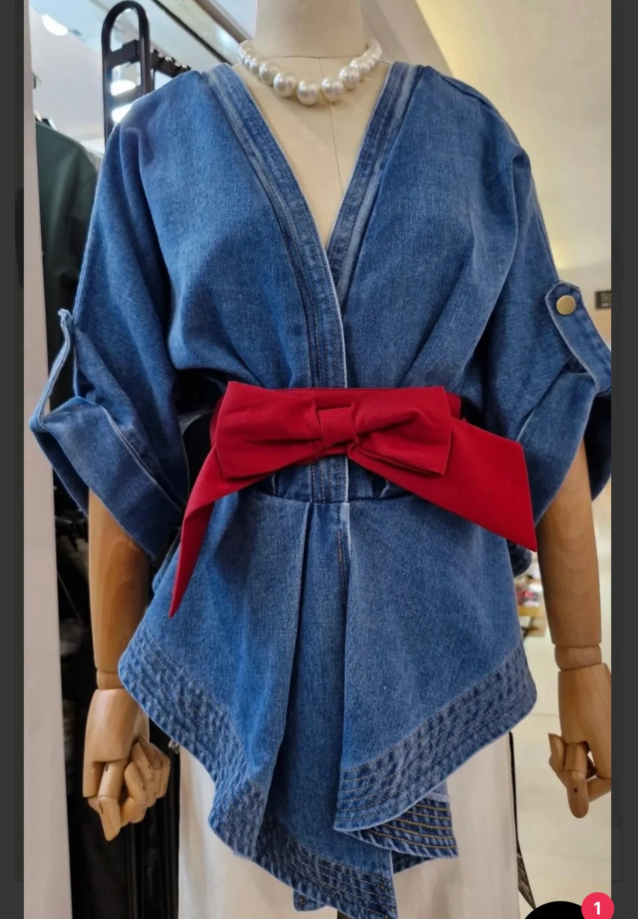 Denim Bow Bluose - Image 6