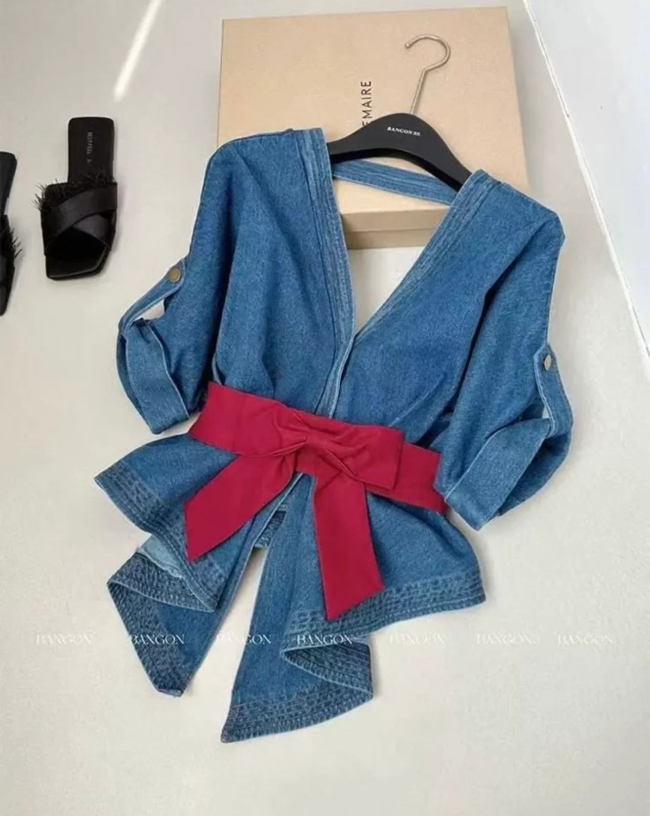 Denim Bow Bluose - Image 7