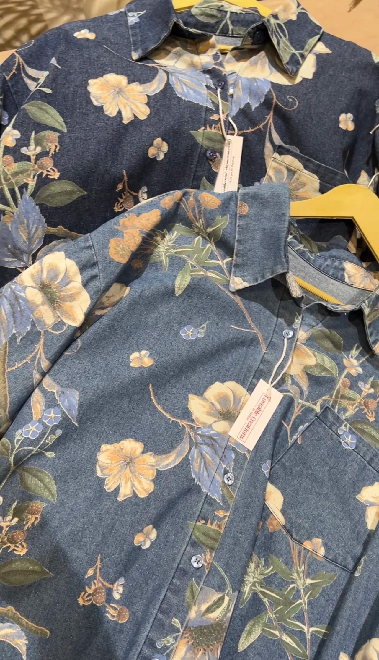 Denim Floral Shirt - Image 2