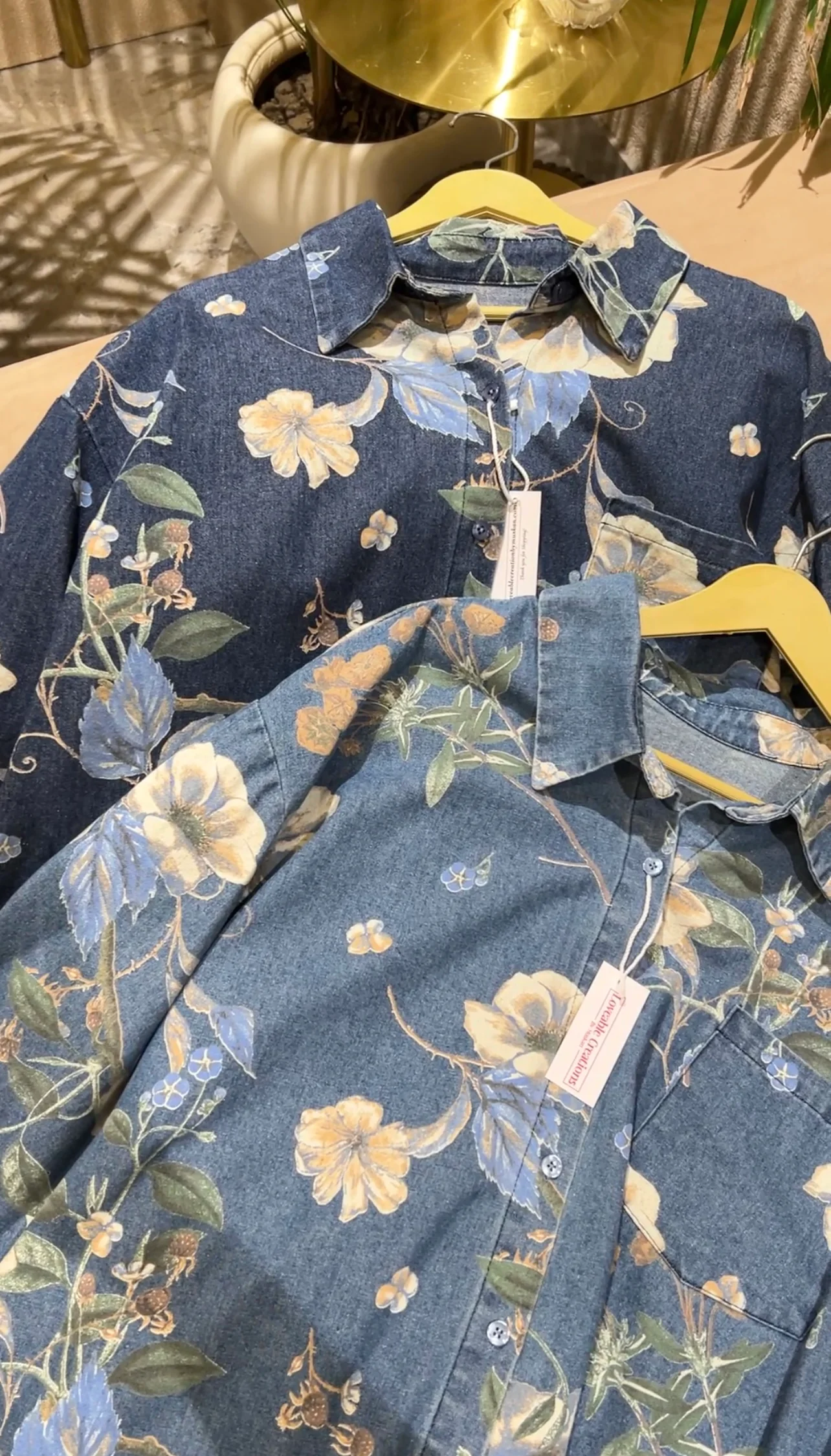 Denim Floral Shirt - Image 3