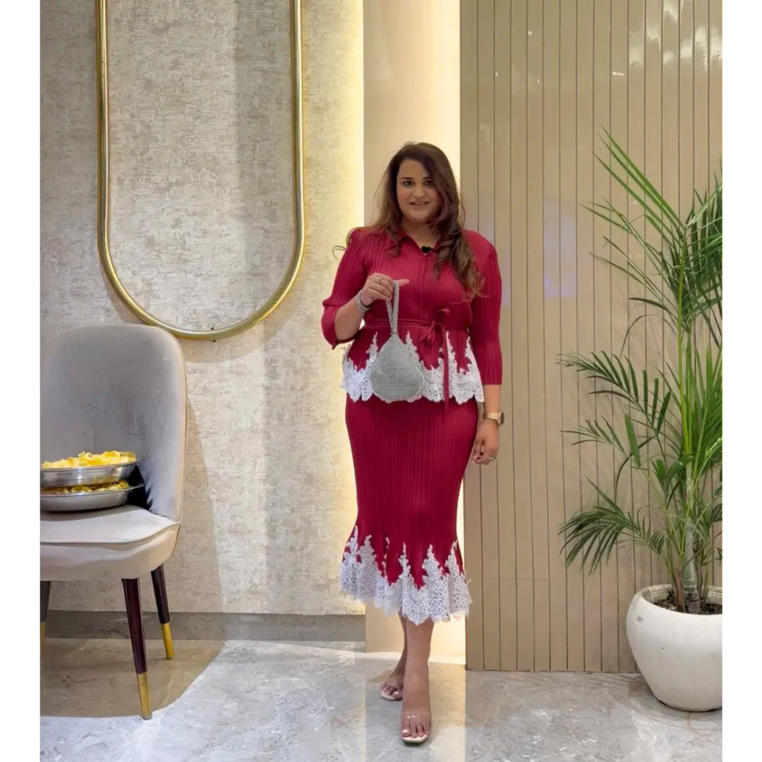 Elara Luxe Pleated Dress - Image 2
