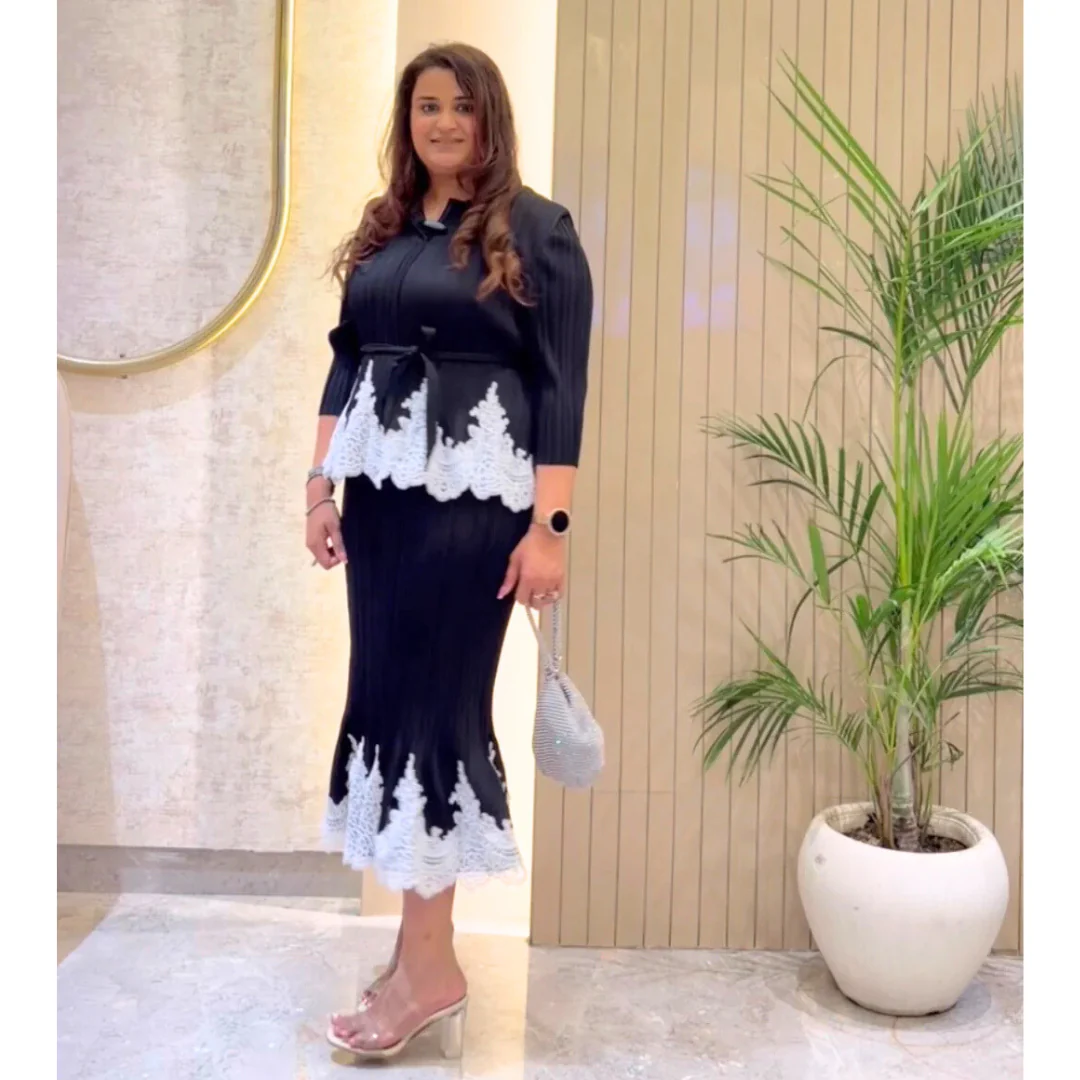 Elara Luxe Pleated Dress - Image 3
