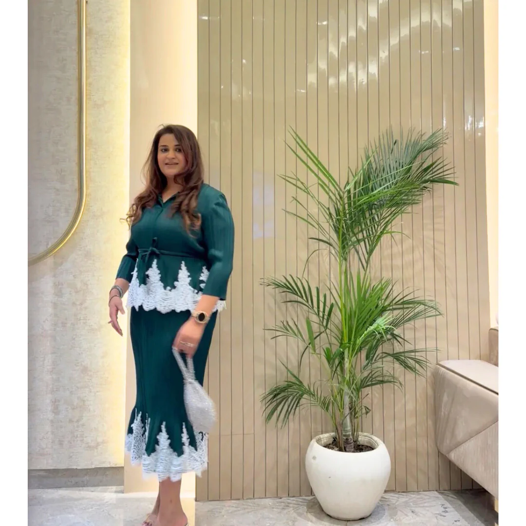 Elara Luxe Pleated Dress - Image 6
