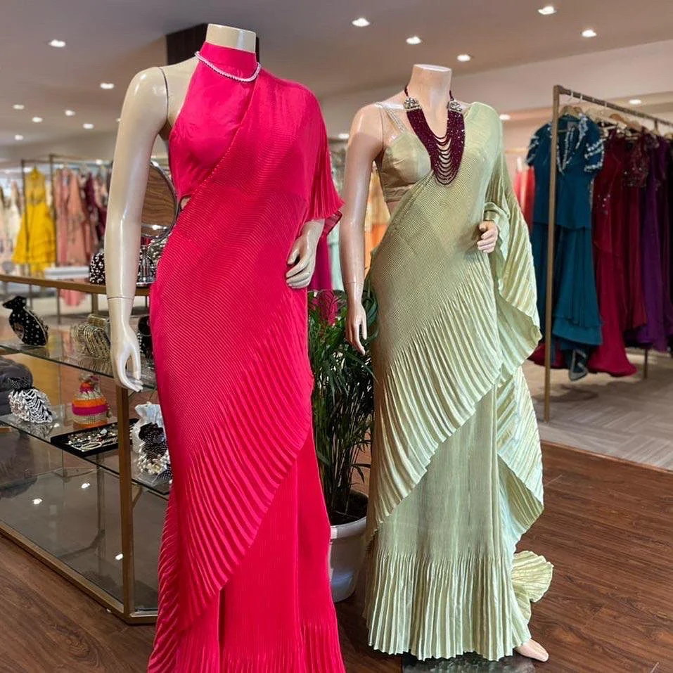 Exclusive Silk Crush Saree - Image 2