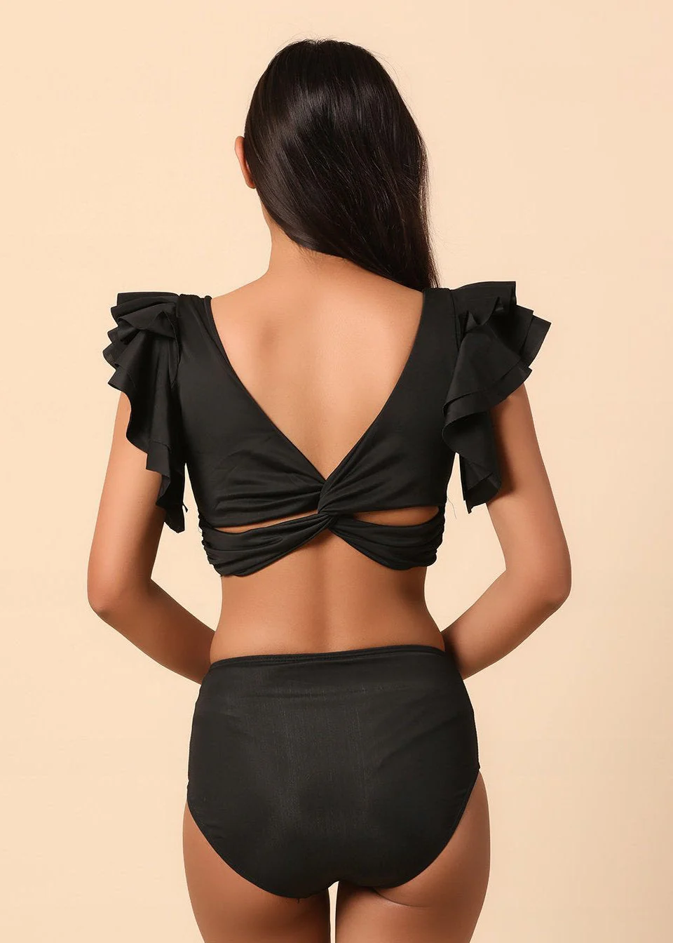 Flax Ruffle Bikini with sarong set - Image 7