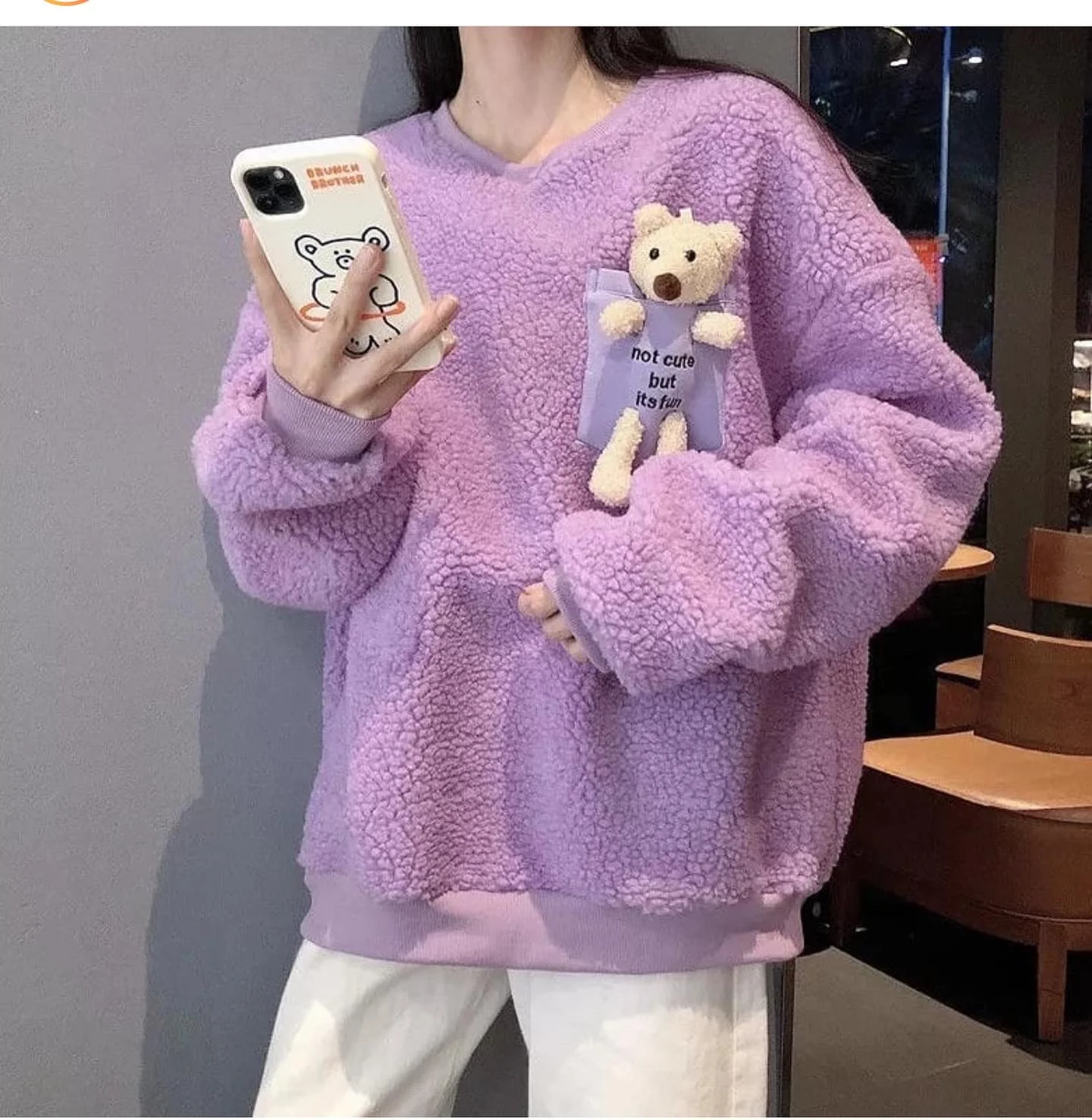 Fleece Teddy Sweatshirt - Image 2