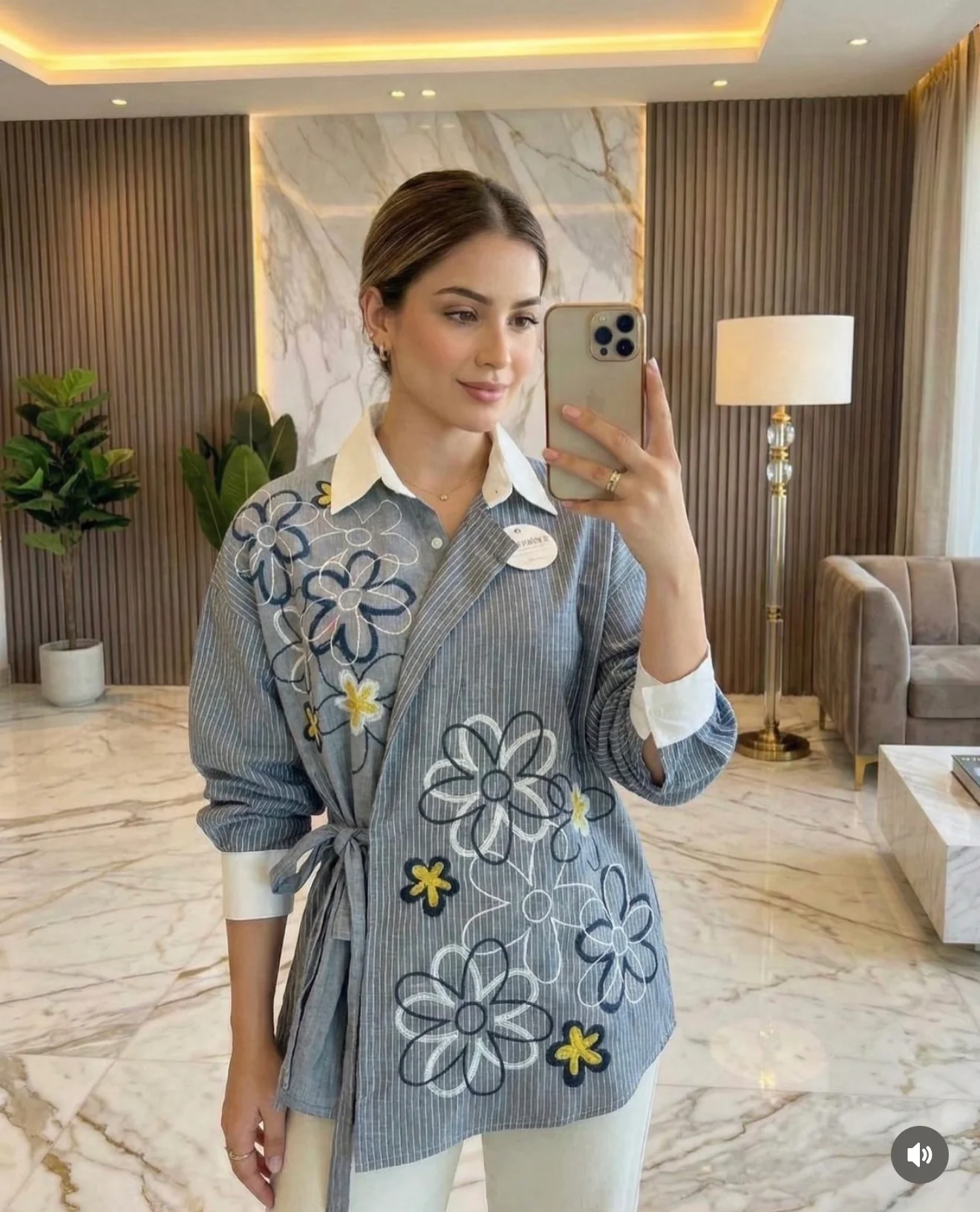 Flora Tie -Wrap Shirt - Image 2