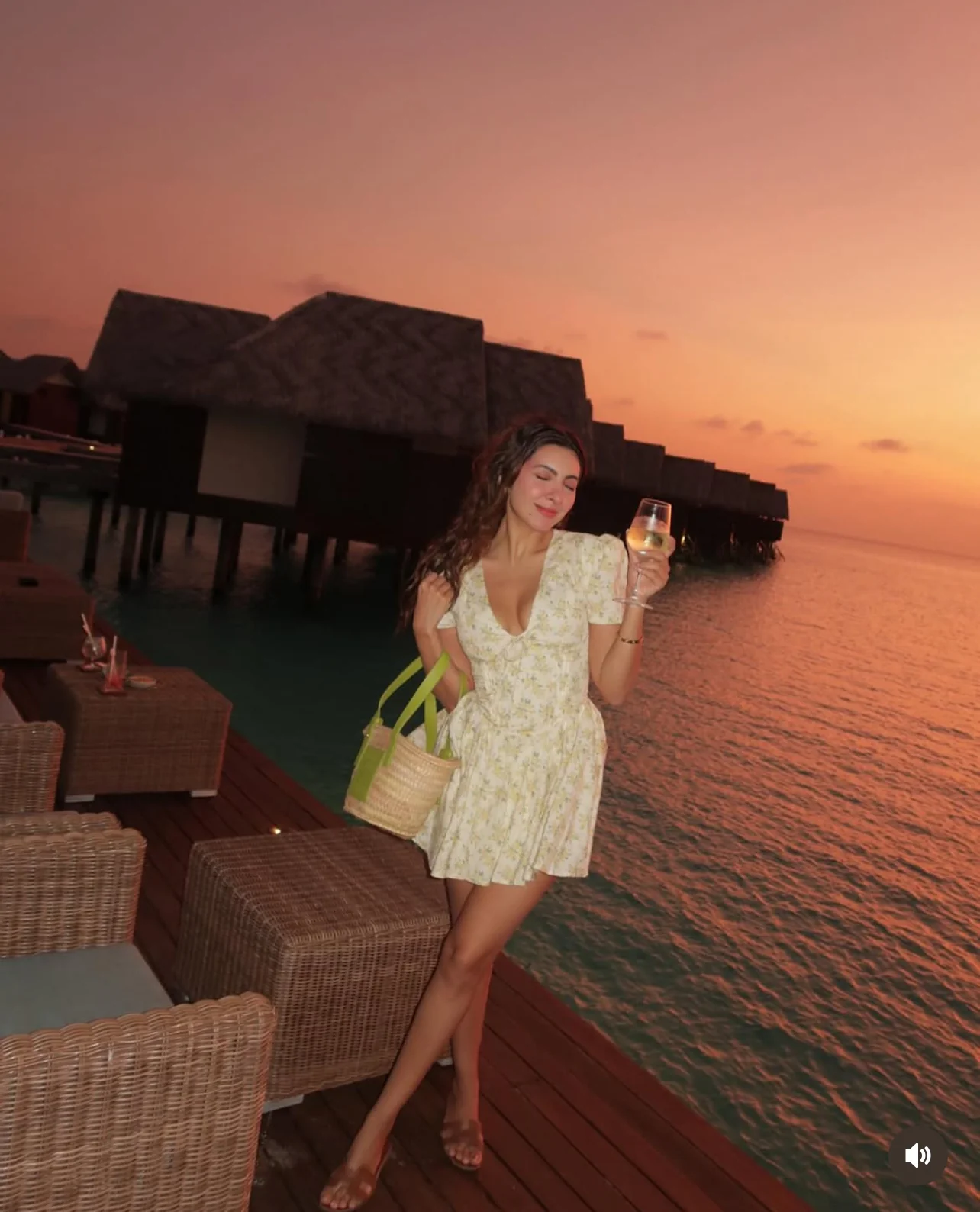Flora V Neck Mini Dress - Image 5