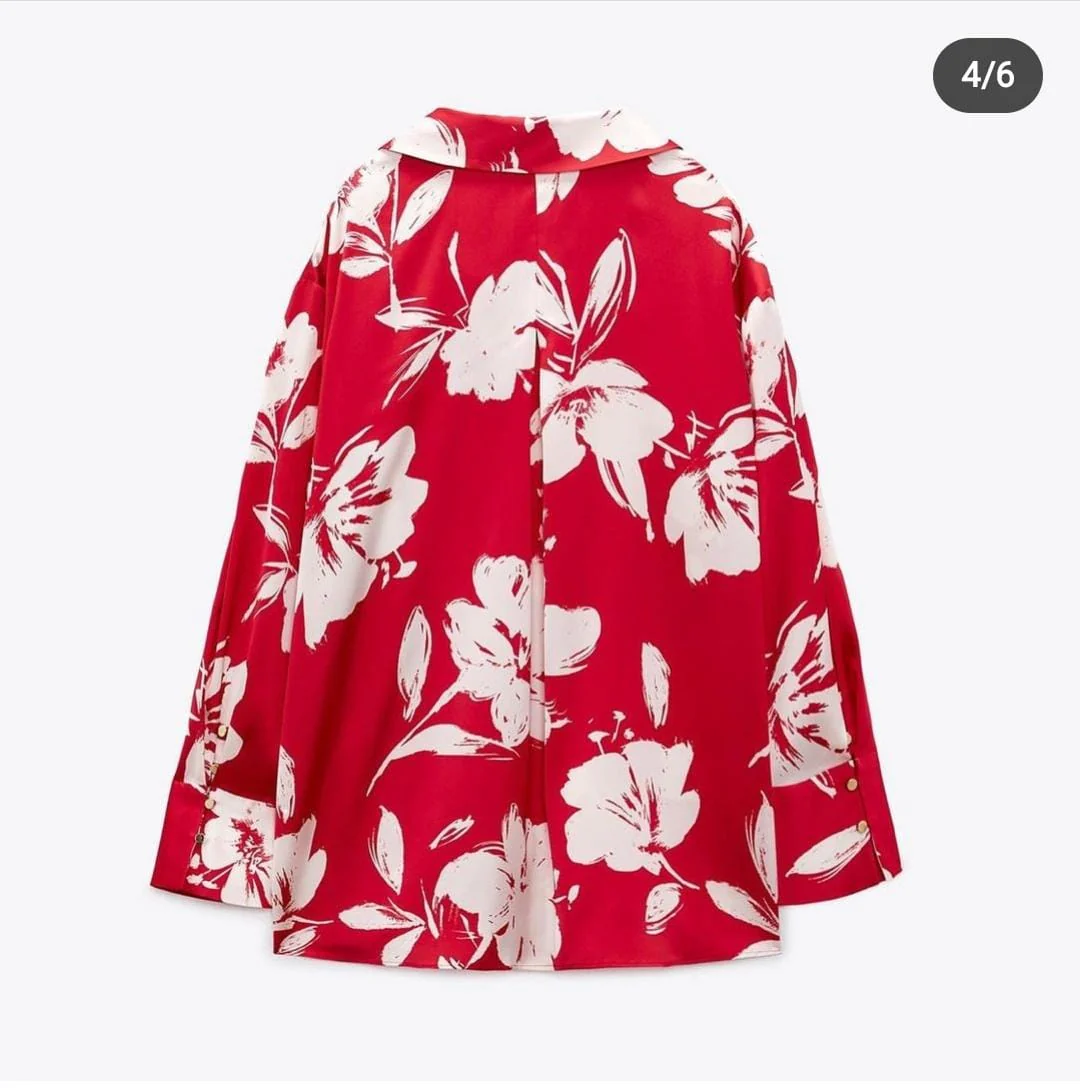 Floral Satin Shirt - Image 3