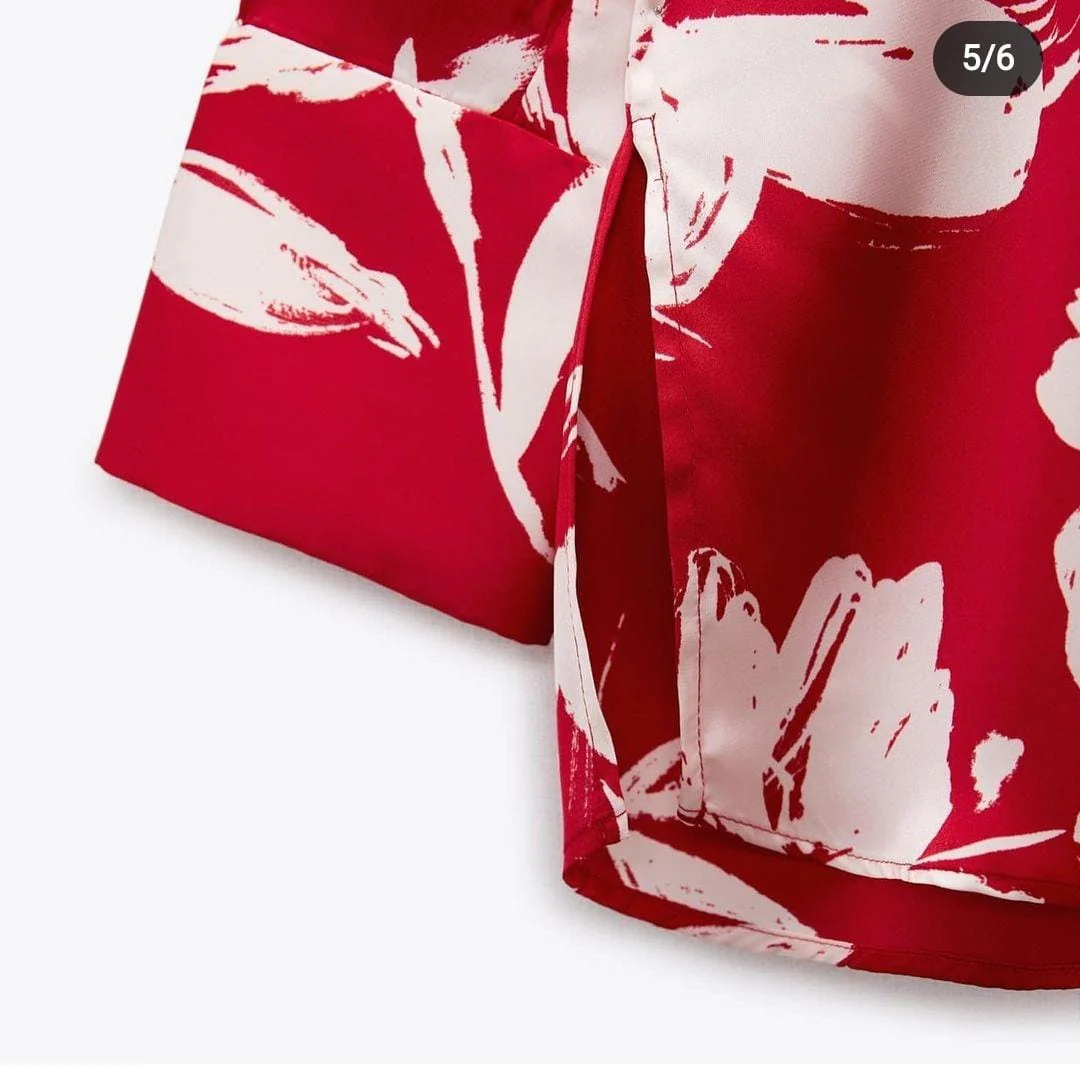 Floral Satin Shirt - Image 4