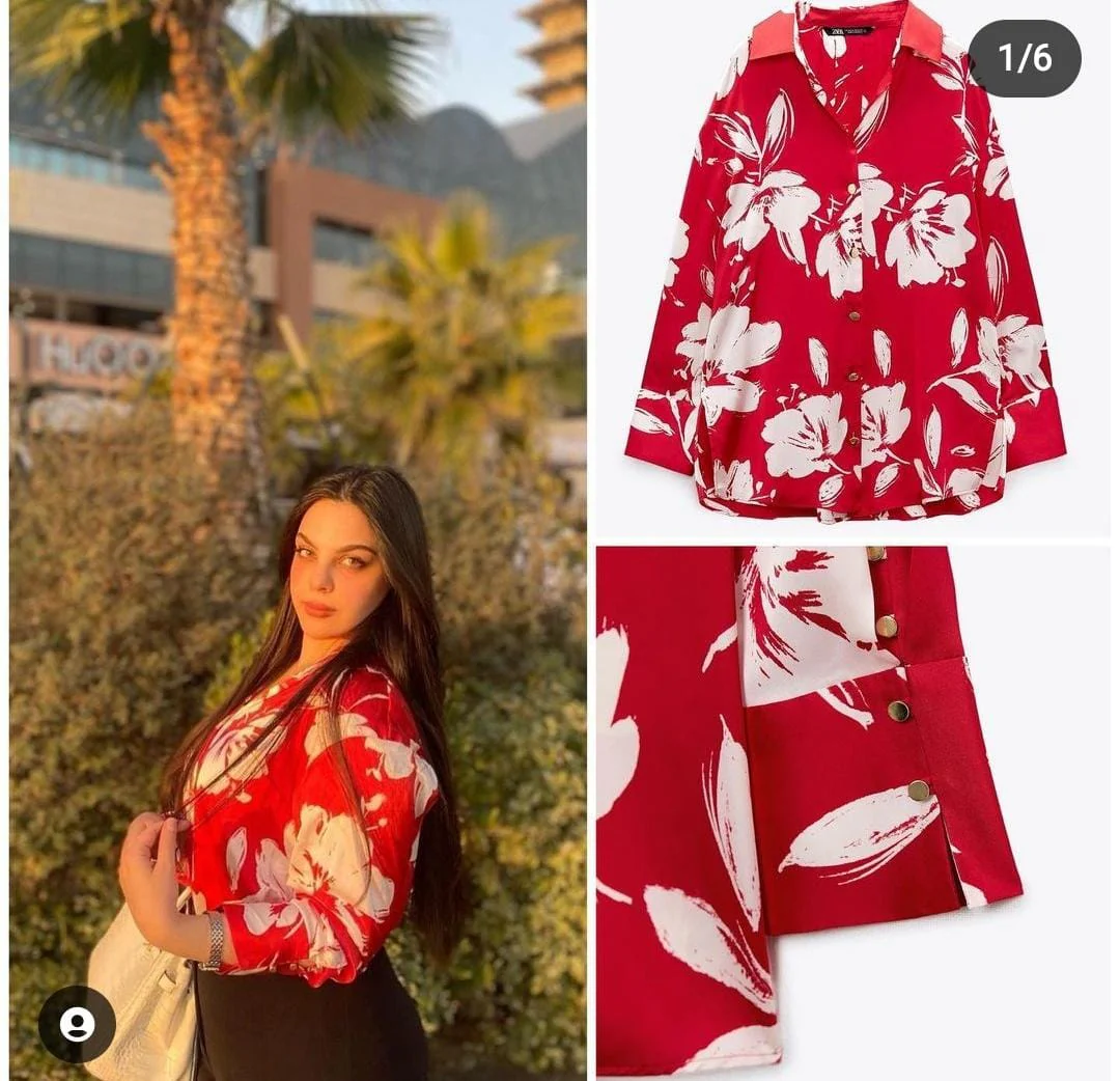 Floral Satin Shirt - Image 6