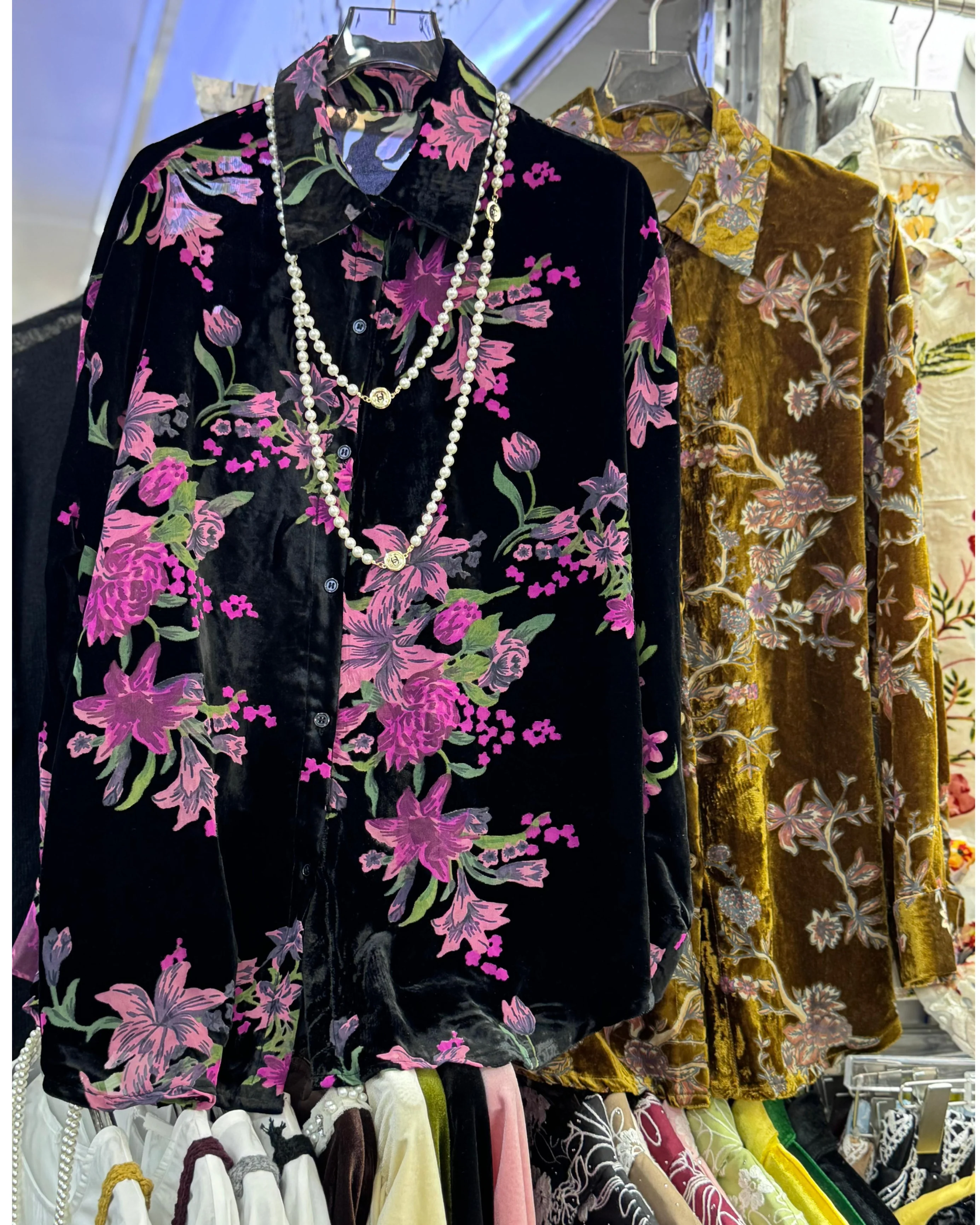 Floral Velvet Luxe Shirt