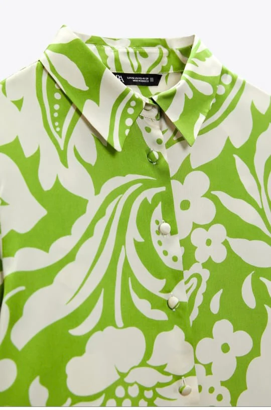 Flowy Satin Shirt - Image 6