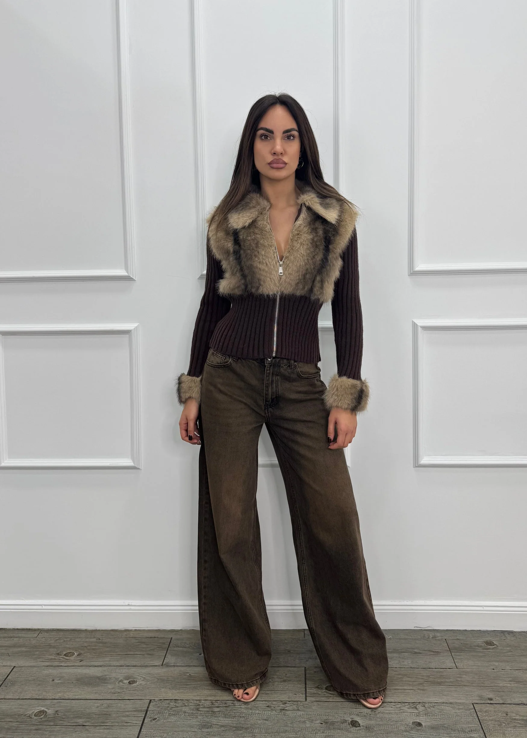 Fur Allure Knit Jacket - Image 3