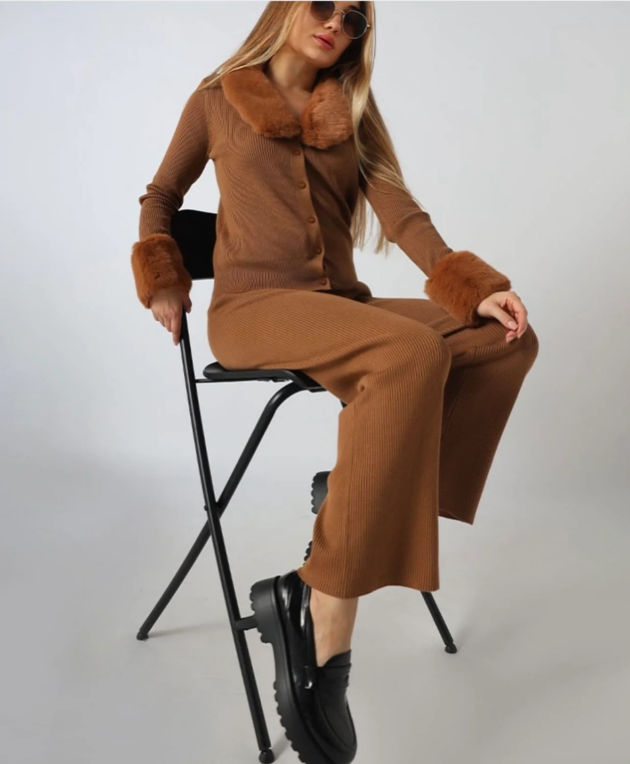 Fur Knitted Cords Set - Image 8