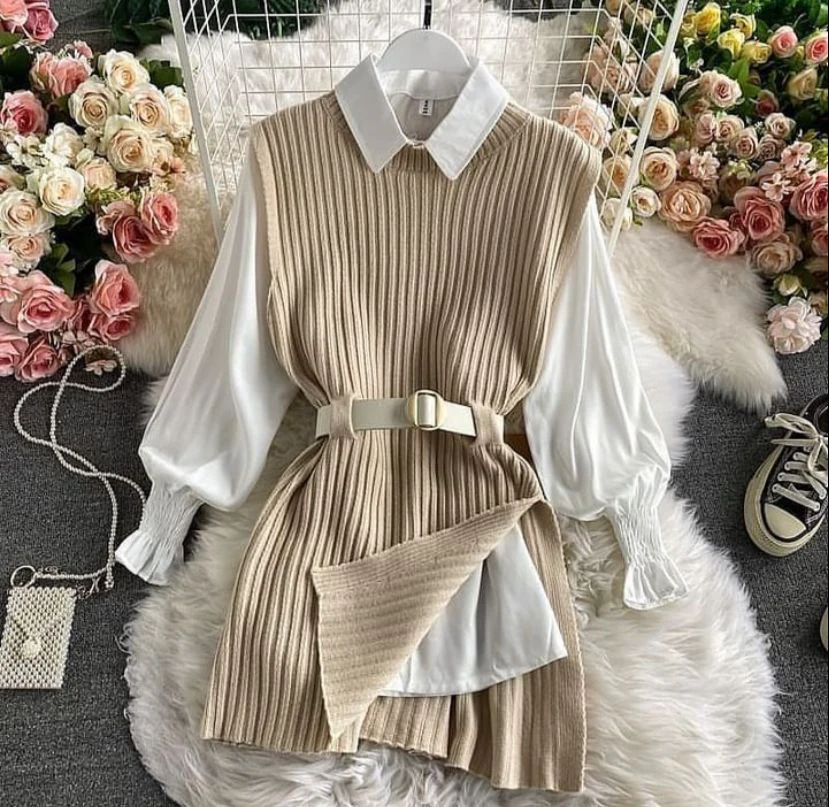 Fushion warm shirt dress - Image 3