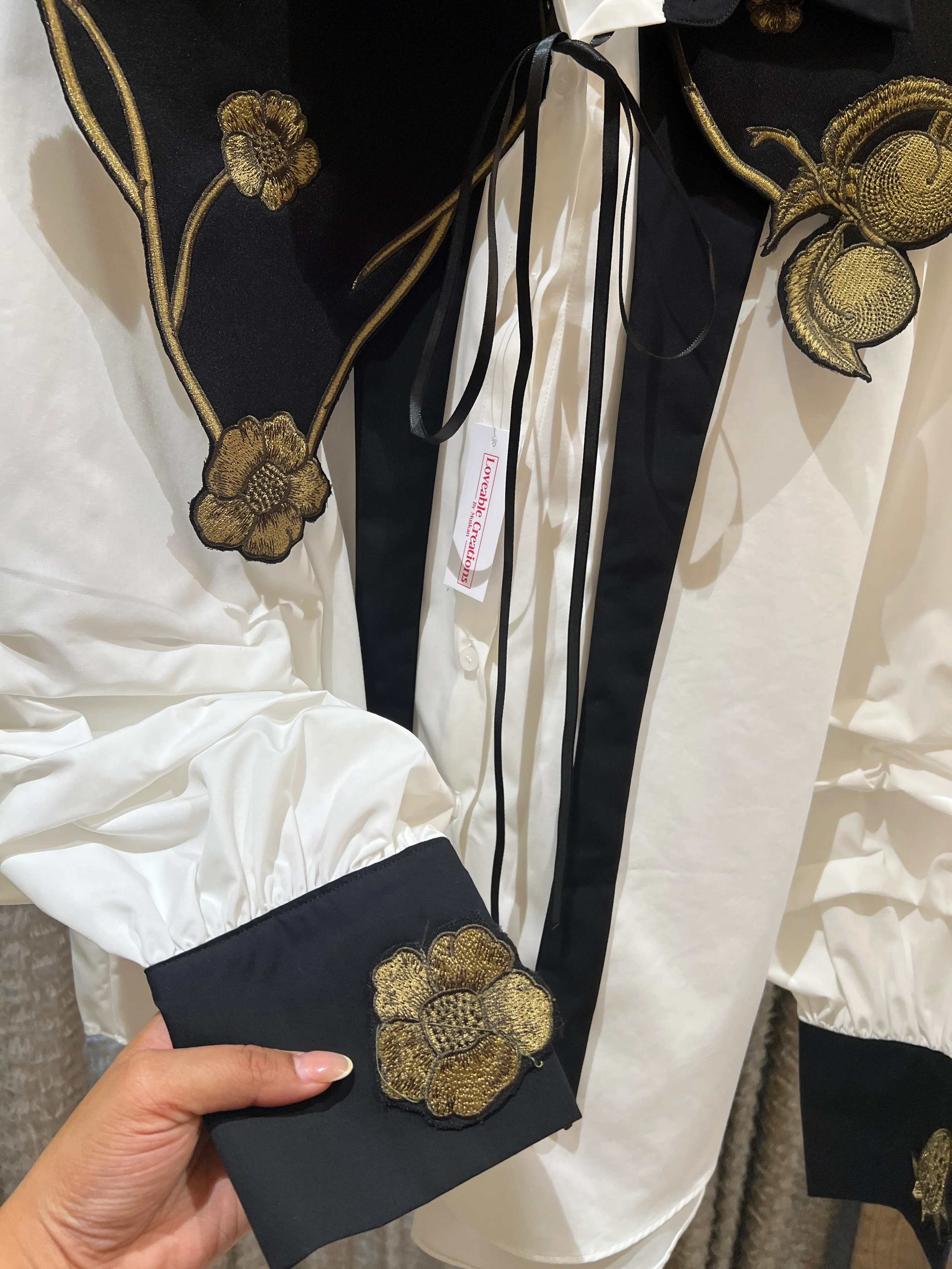 Golden Bloom Luxe Shirt - Image 3