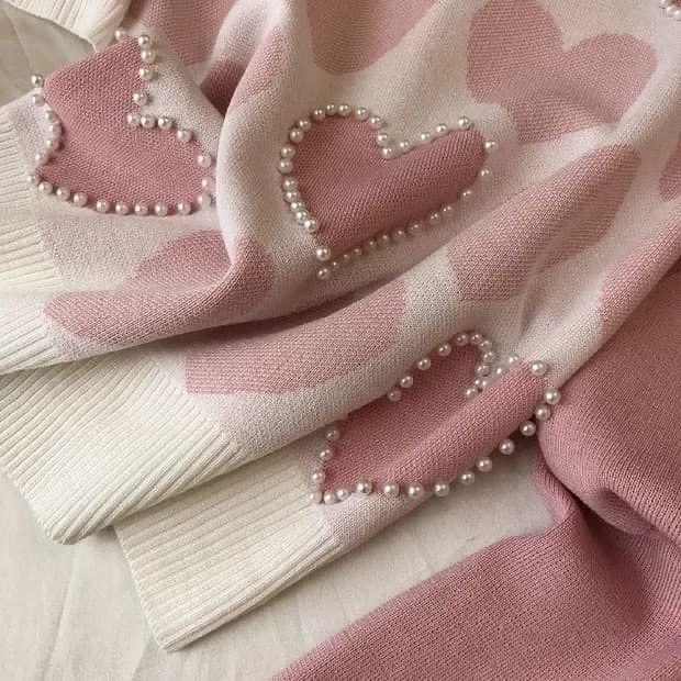 Heart knitted cords set - Image 4