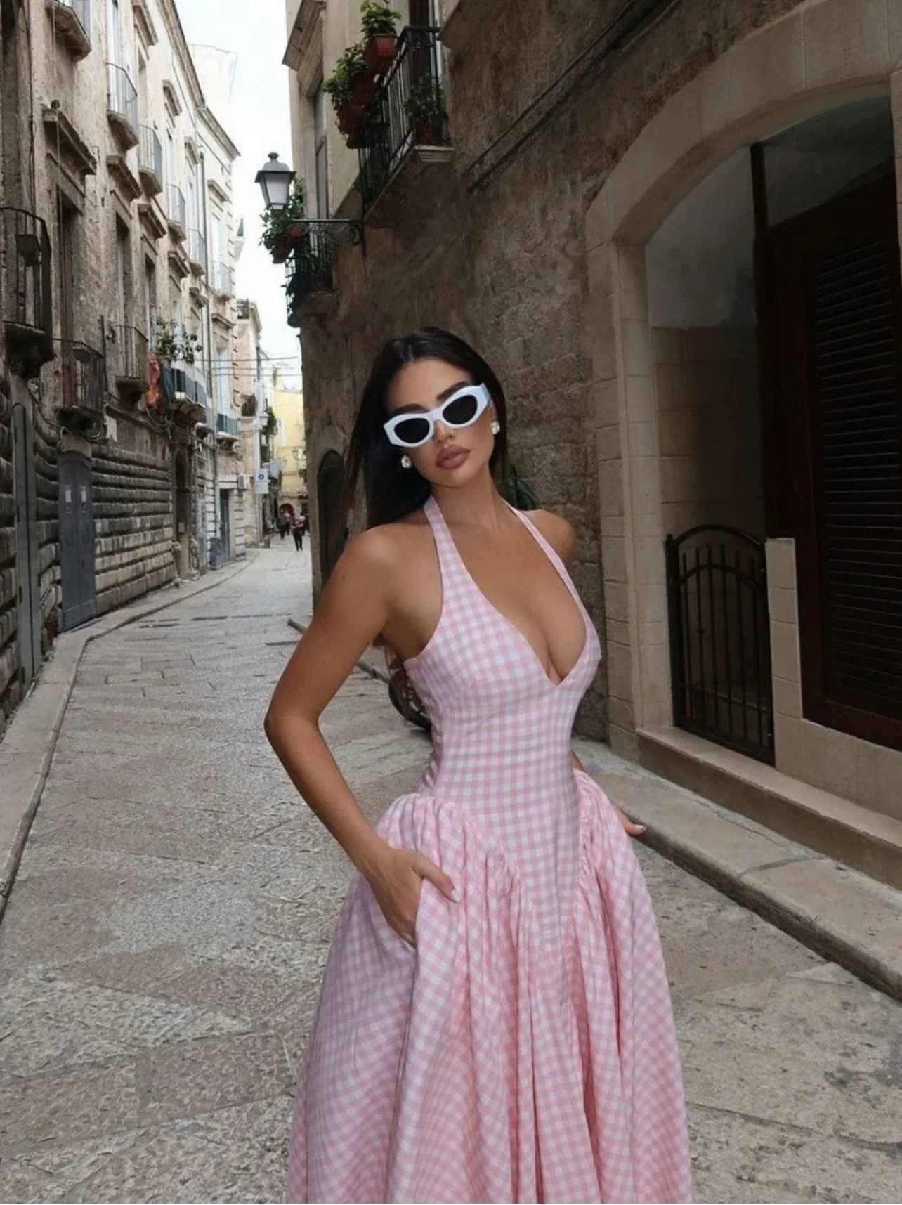 Isba Halter Neck Dress - Image 7