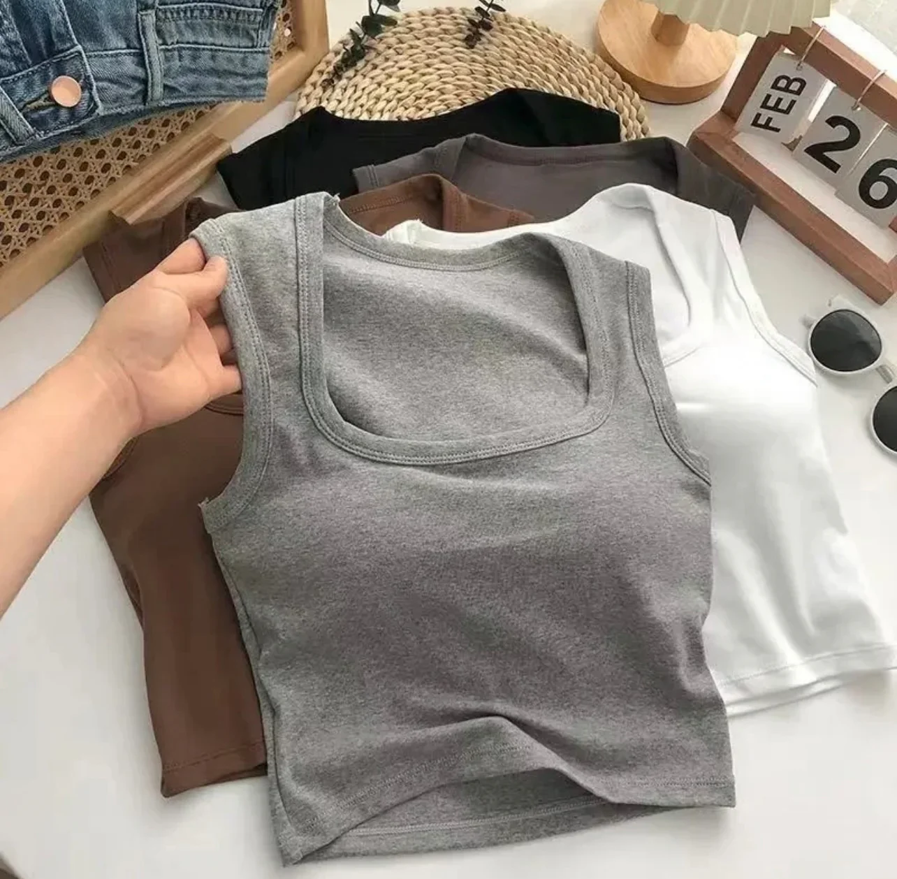 Lovito Tank Tops With Inbuilt Bra - Image 3
