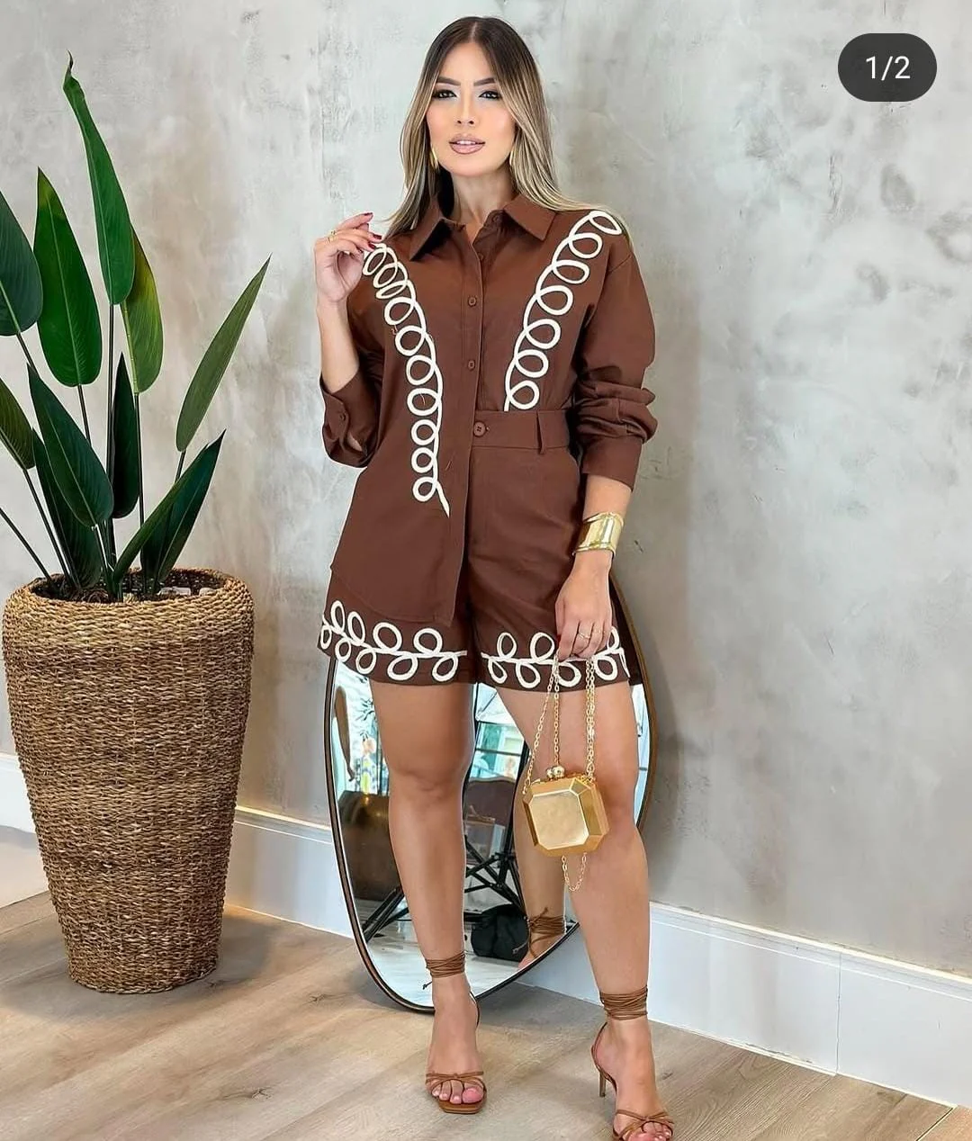 Kilva Embriodery Shorts Set - Image 6