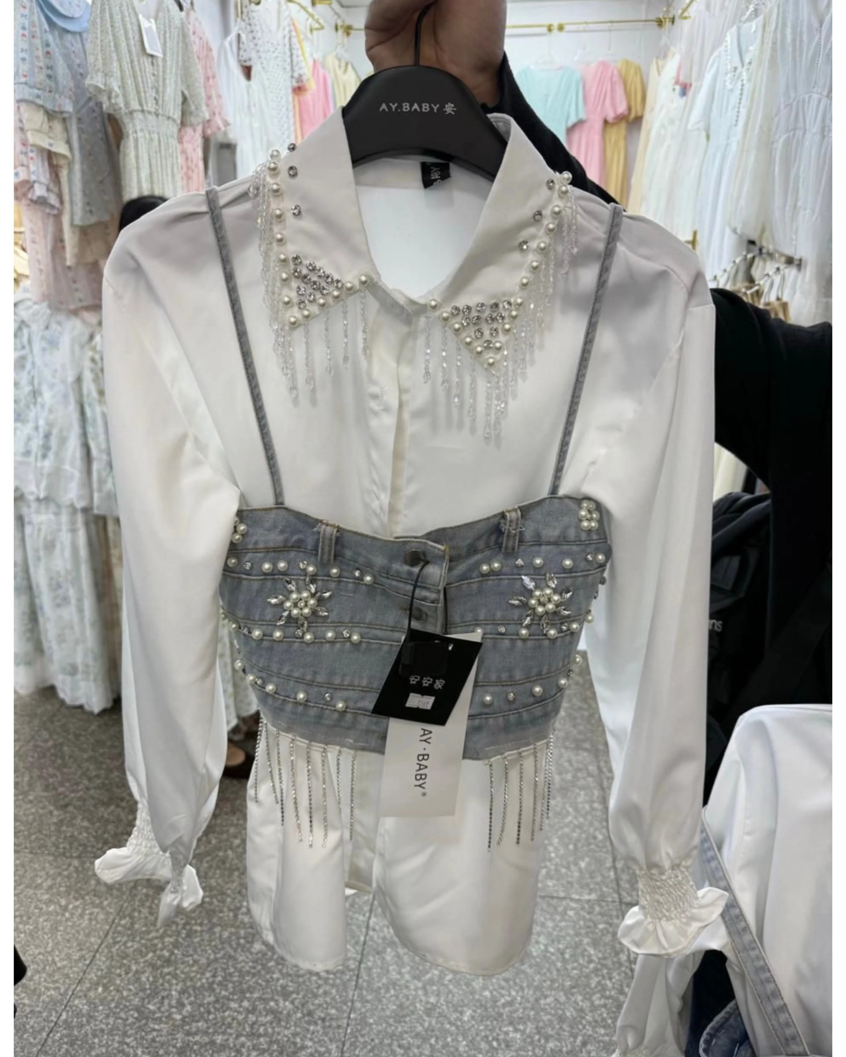 Ziya Luxury Corset Top With Shirt