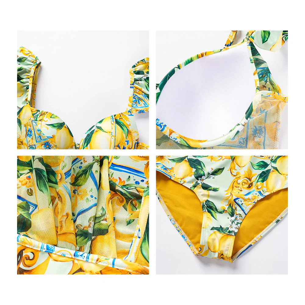 Lemon Ruffle Riviera Swimset - Image 4