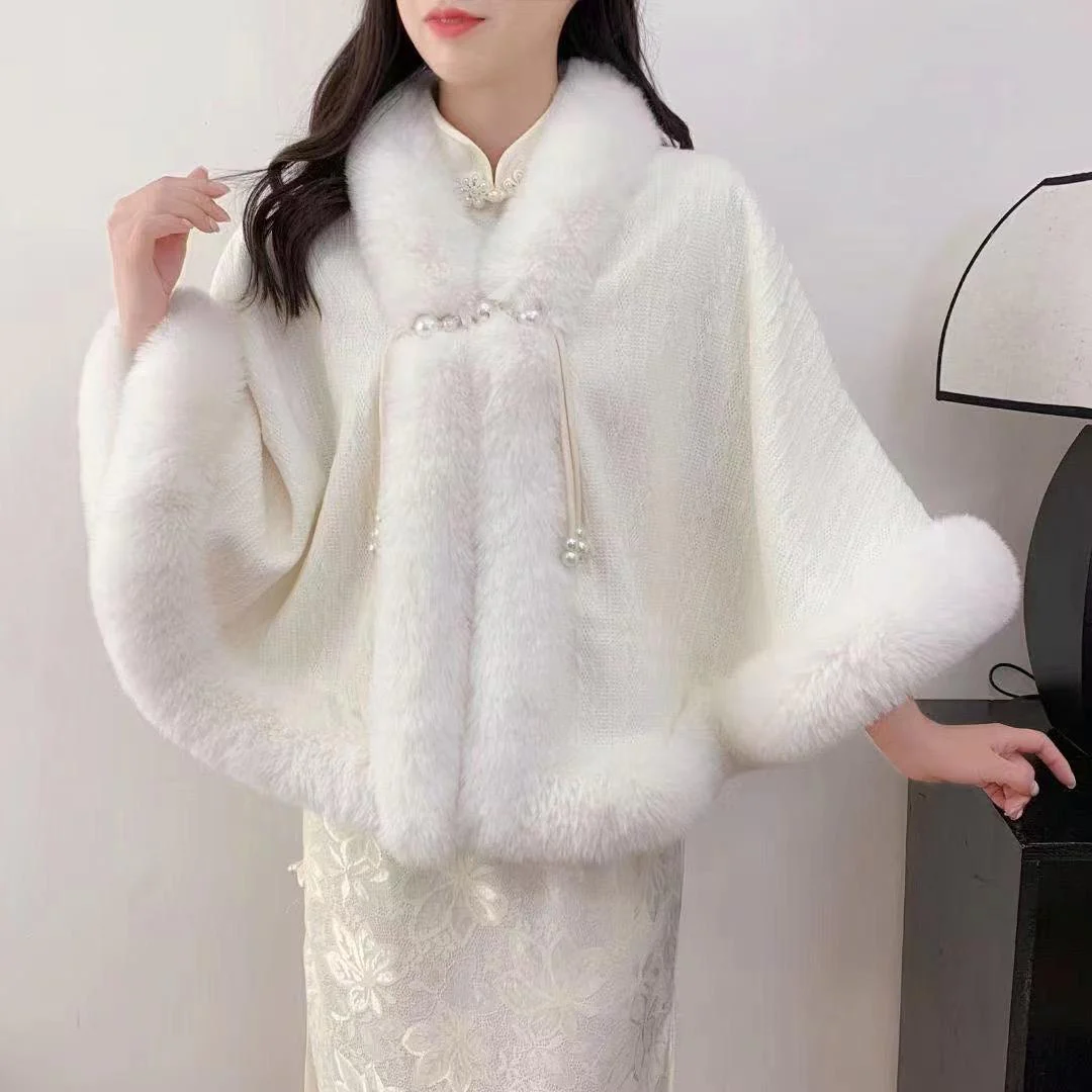 Leo Faux Fur Luxe Cape - Image 2