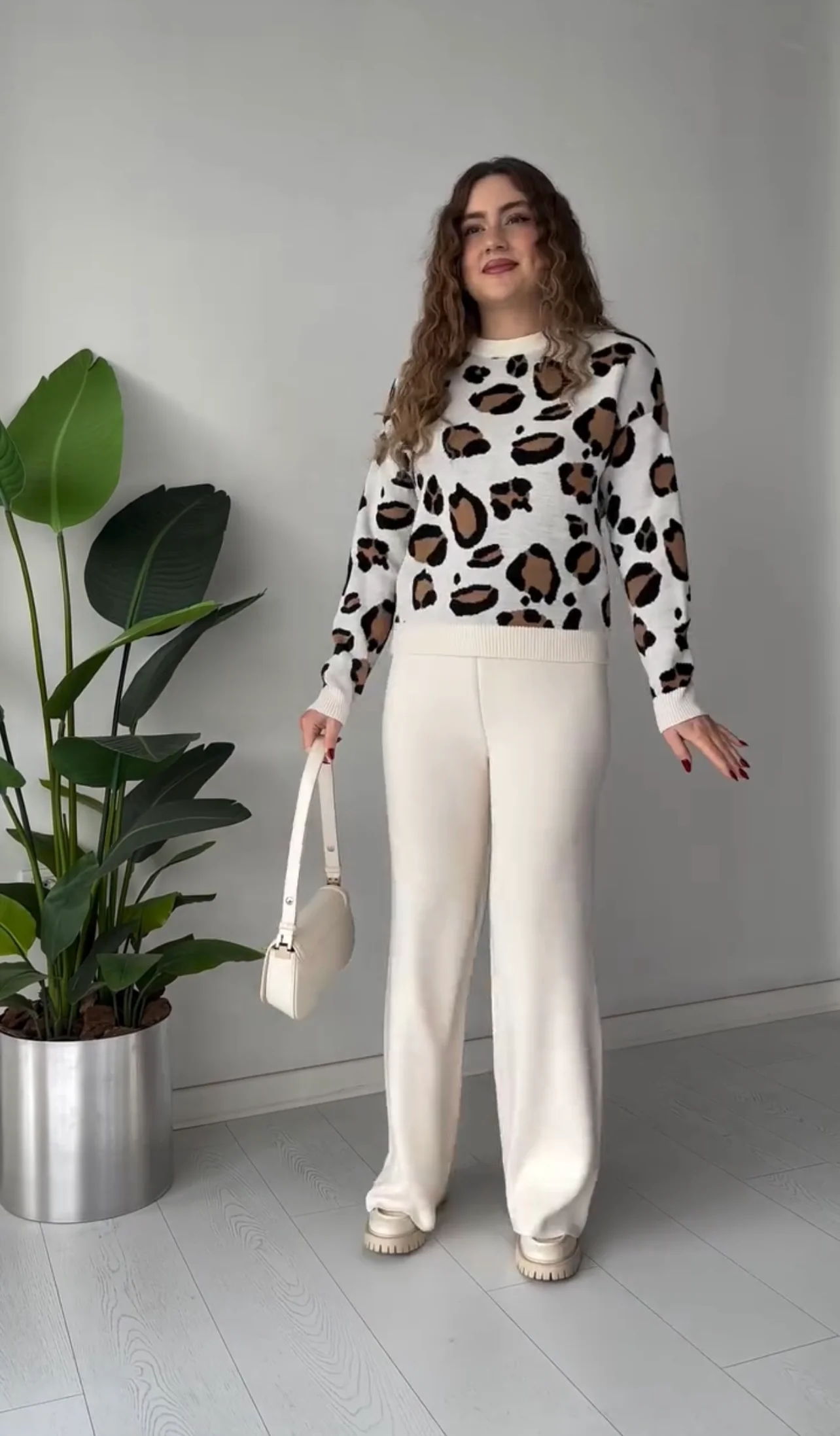 Leopard Knitted Wollen CordSet - Image 3