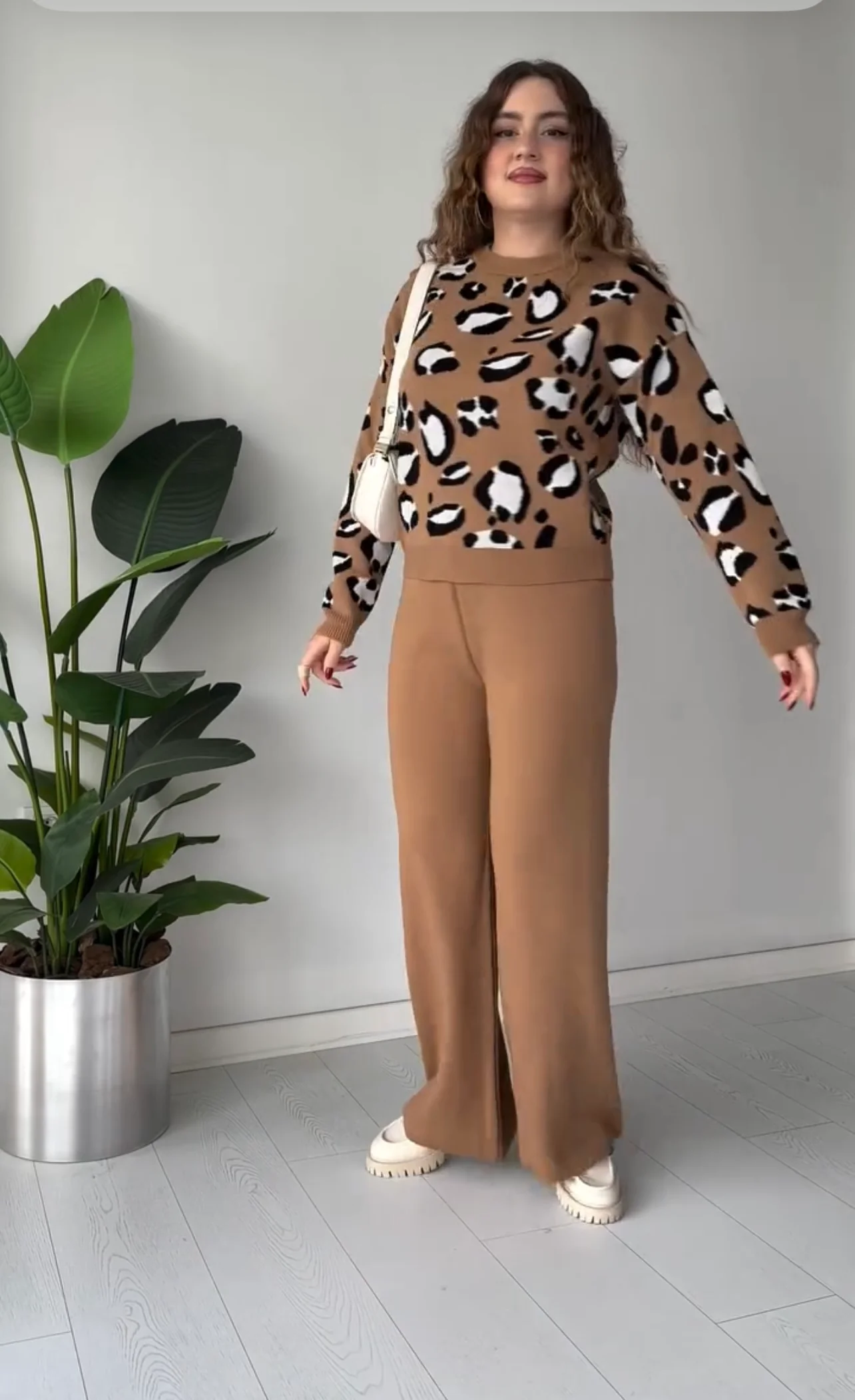 Leopard Knitted Wollen CordSet - Image 4