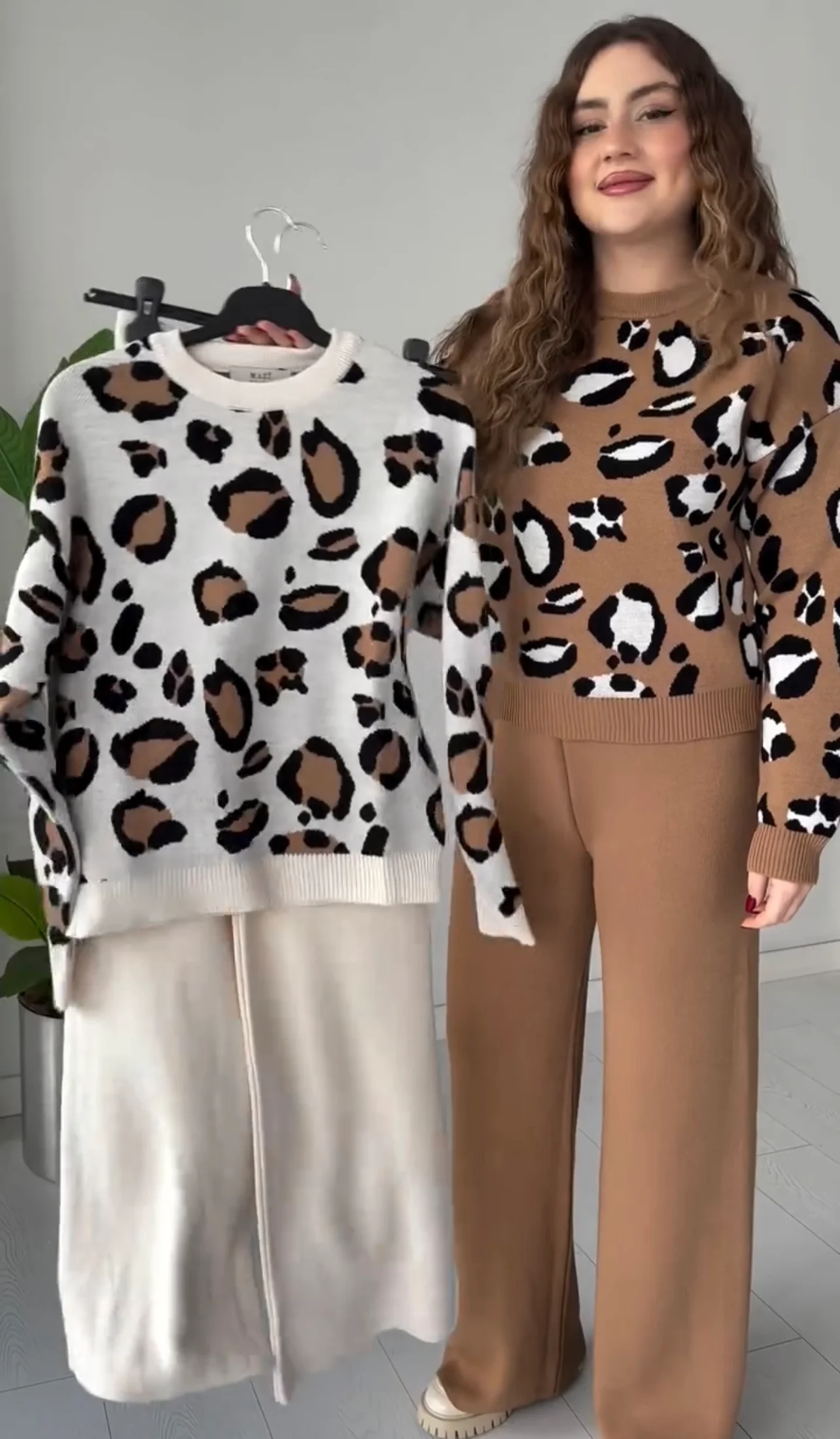Leopard Knitted Wollen CordSet - Image 5