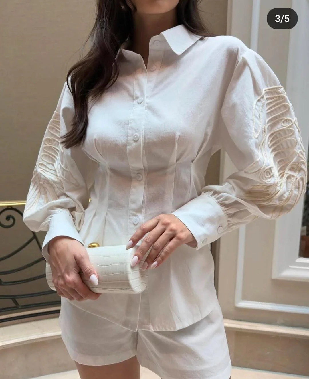 Lily Embriodered Shorts Set - Image 6
